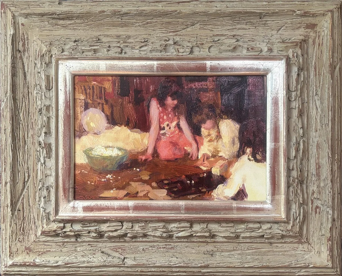  The Game   
Oil, 8 X 12 
©Nancy Guzik 1999 
This image is under strict copyright to the artist and may not be reproduced in any form.