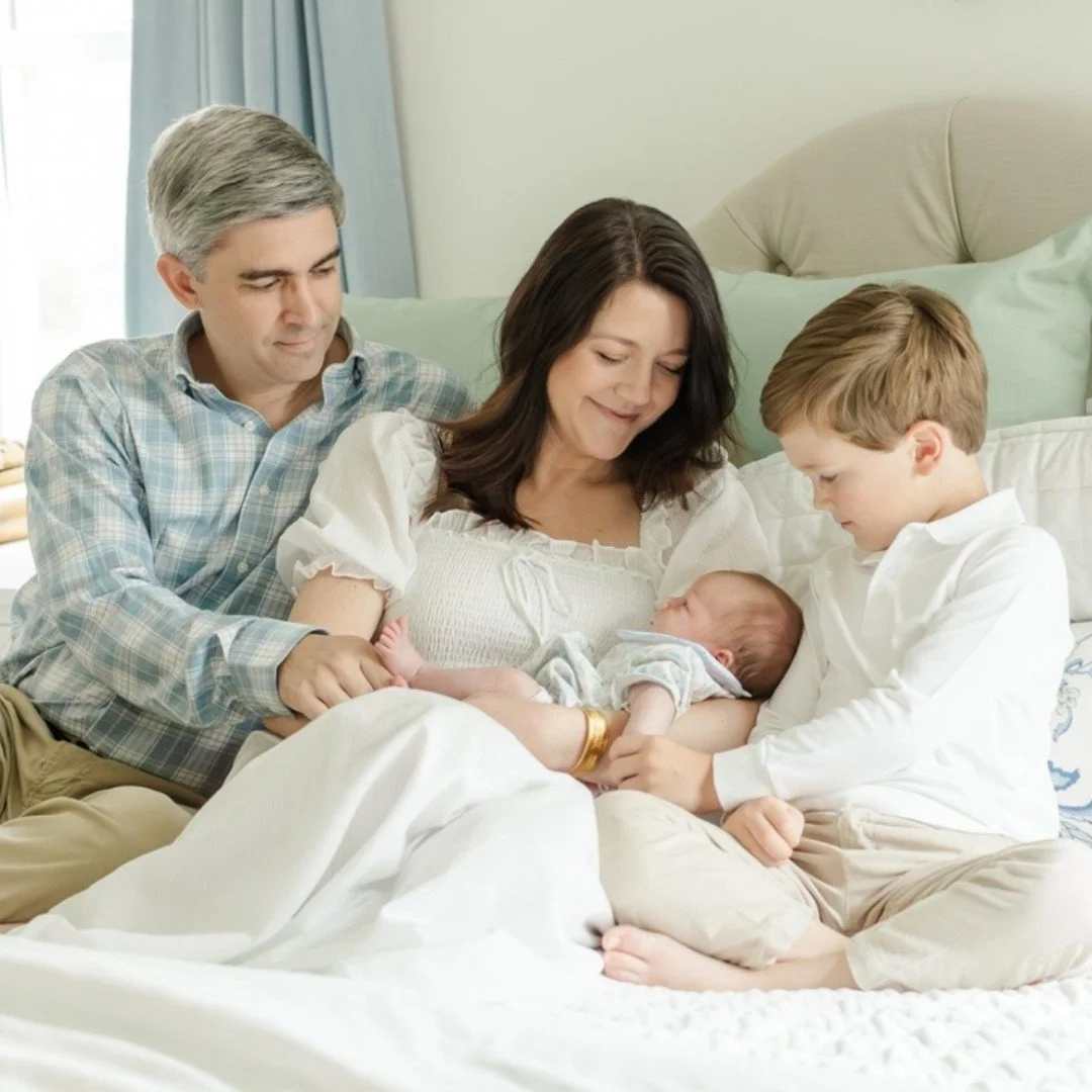 Everyone in this room is completely still. Completely focused on the tiniest person who just turned their whole world upside down. 🤍
.
This is what in-home newborn photography in Greenville, SC looks like &mdash; quiet, real, and worth every second 