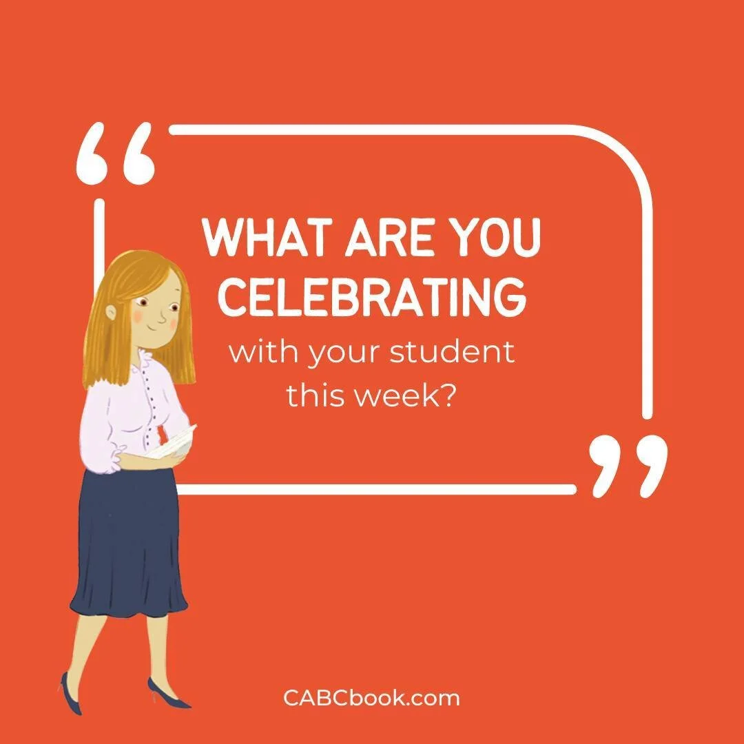 Miss Cathy always makes time to celebrate the accomplishments of her students, no matter how big or small! 🎉⁠
⁠
What are you celebrating with your students this week?⁠
⁠
www.CABCbook.com