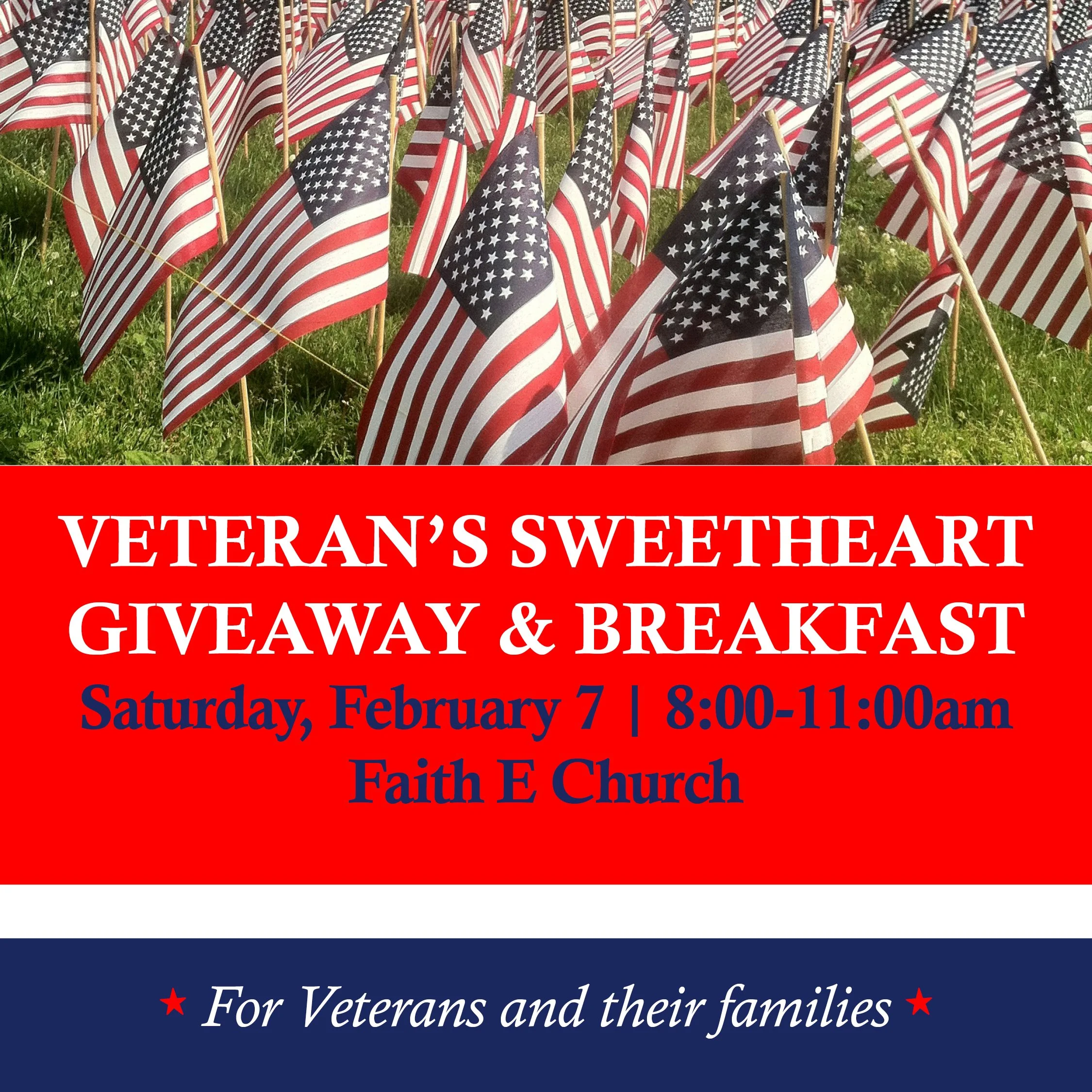 Veteran’s Sweetheart Giveaway and Breakfast