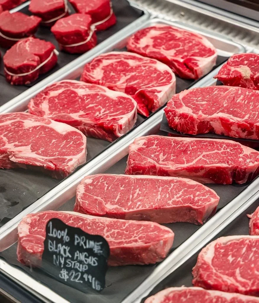 We offer premium grade steaks, chops, grinds, sausages that are