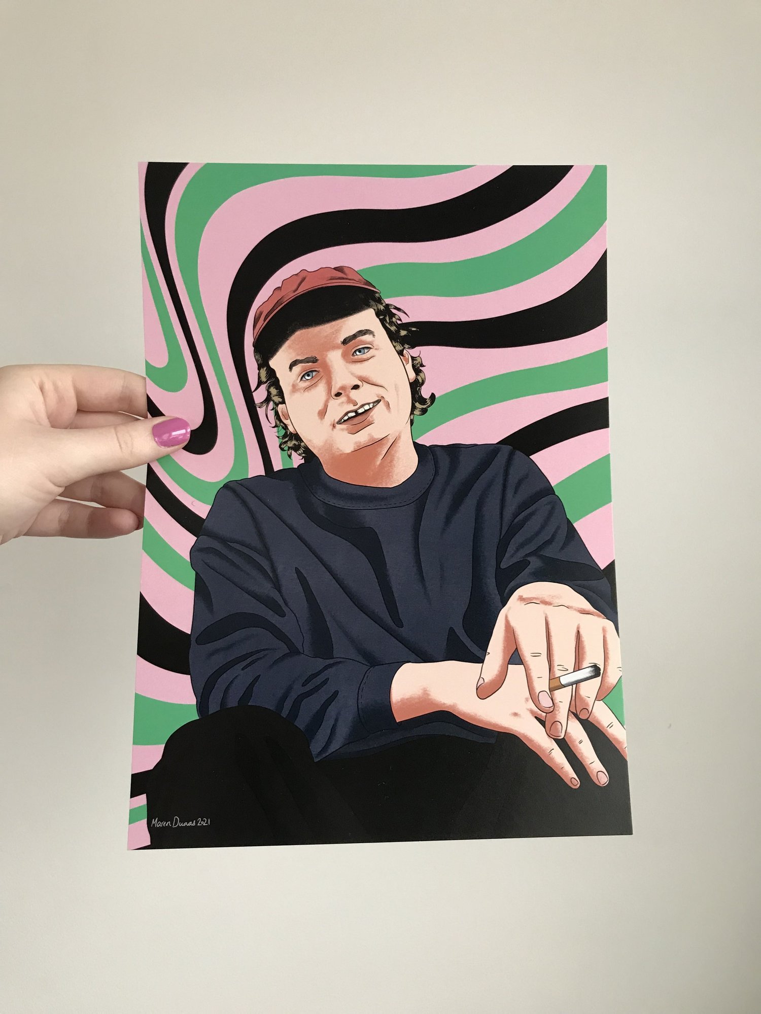 mac demarco cigarette poster Art print