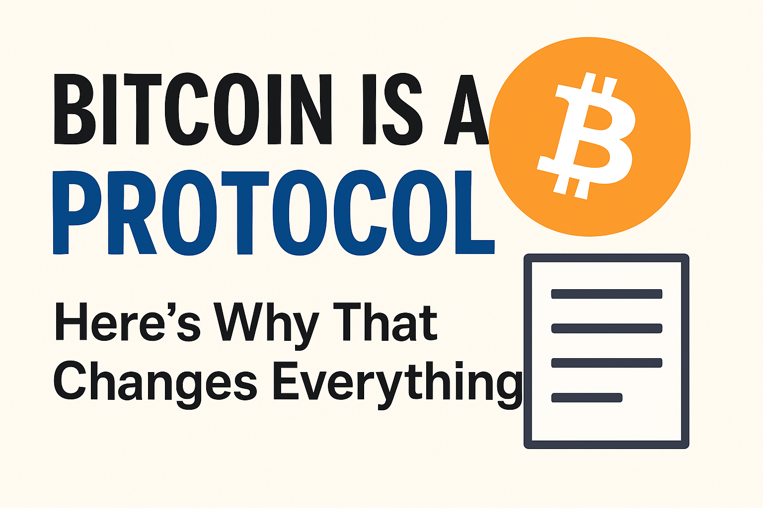 Bitcoin Is a Protocol—Here’s Why That Changes Everything