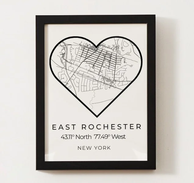 ER MAP POSTER WITH BLACK FRAME