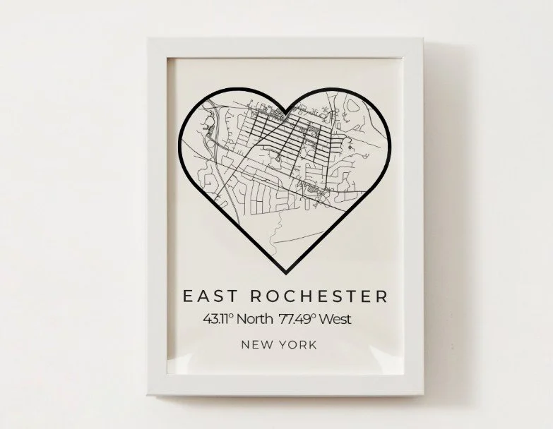 ER MAP POSTER WITH WHITE FRAME