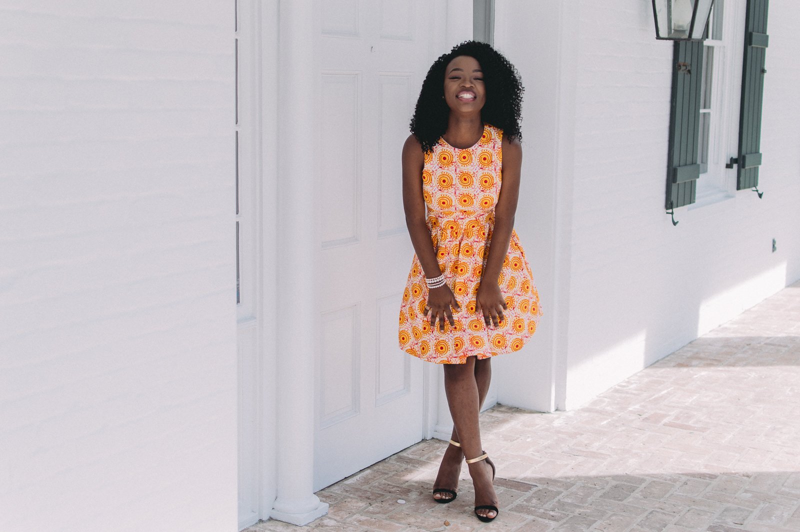 Ankara Fashion- Short flared Yellow Dress