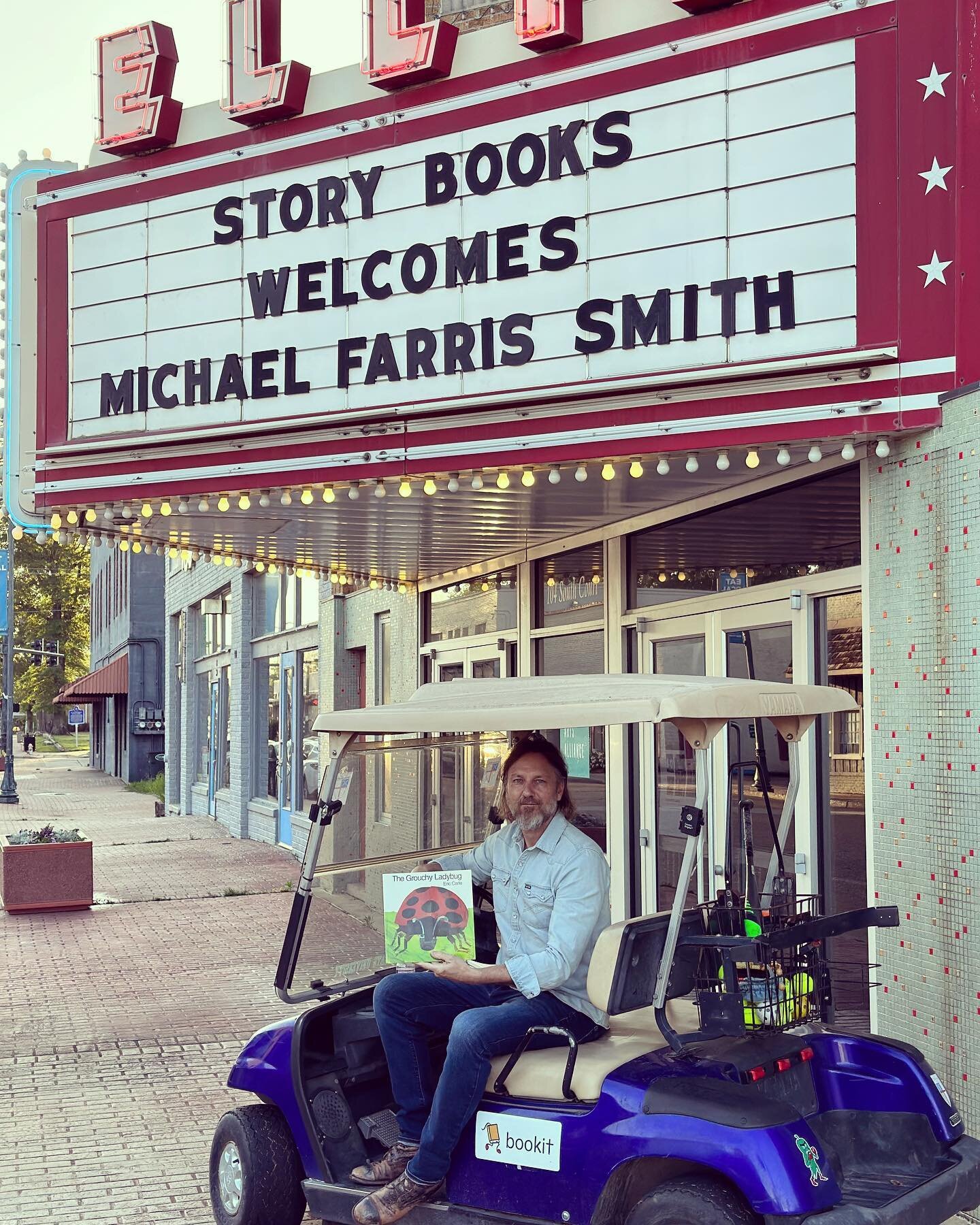 Author and fellow Mississippian, Michael Farris Smith, knows how important it is for children to have books in their home. #bookit #wedeliver #thegrouchyladybug #storybooks #deltaartsalliance #literacy #mississippi #letstalkaboutit #languagedevelopme