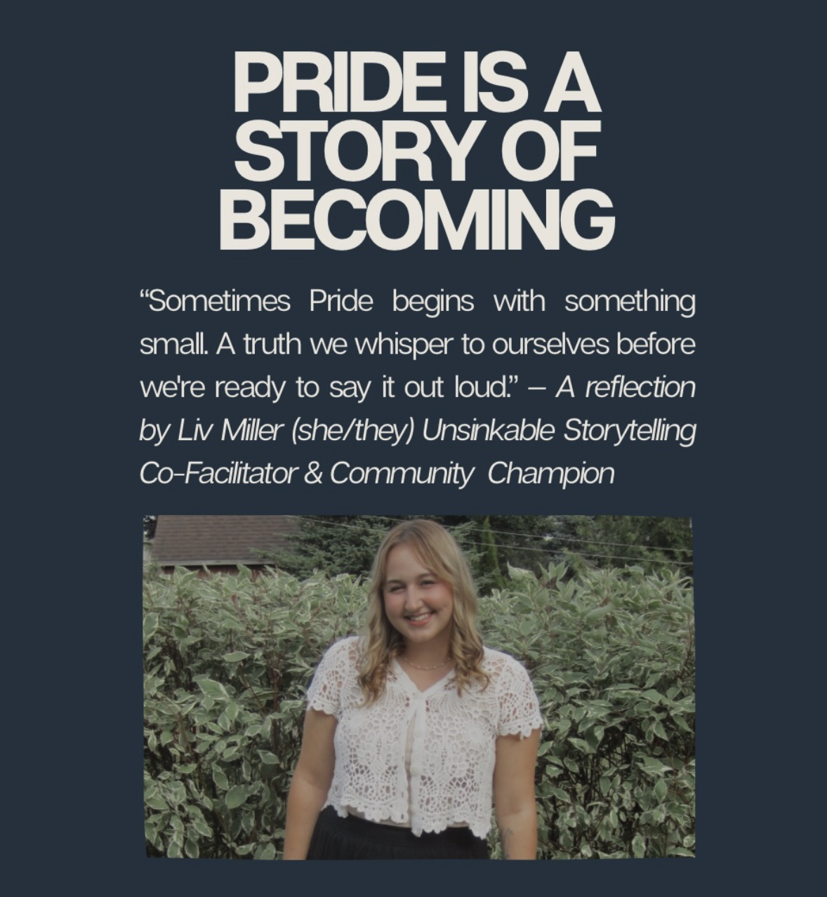 Pride Month 2026: "As the buds turn to blooms..."