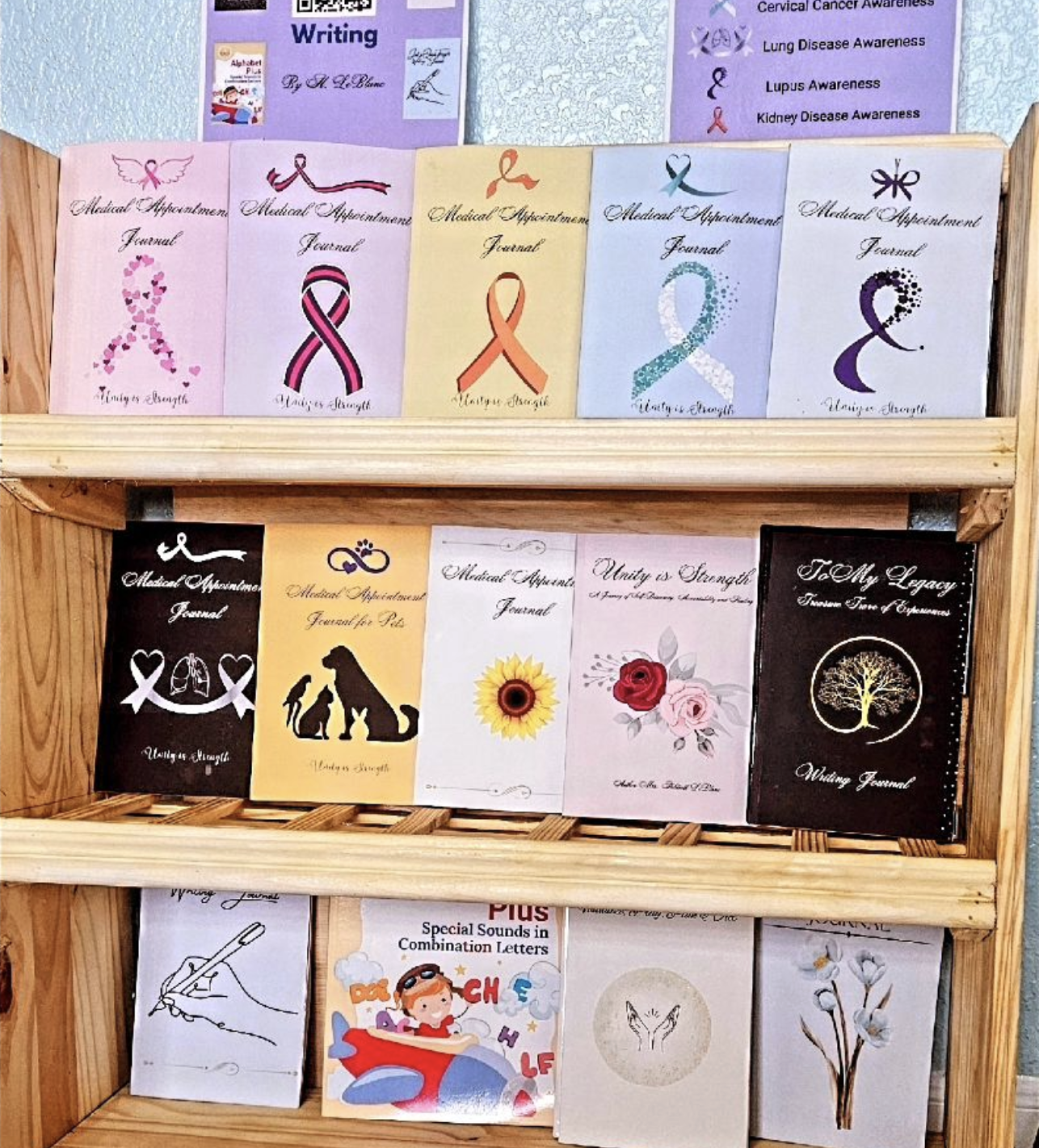 Alphabet Plus Books in Bookstore Display