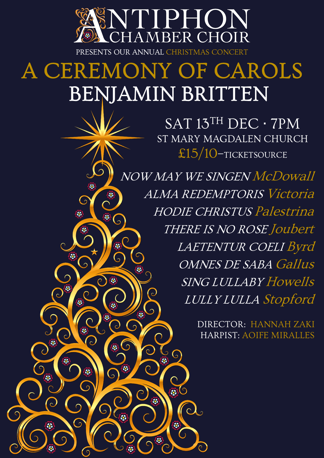 Antiphon Chamber Choir: "A Ceremony of Carols"