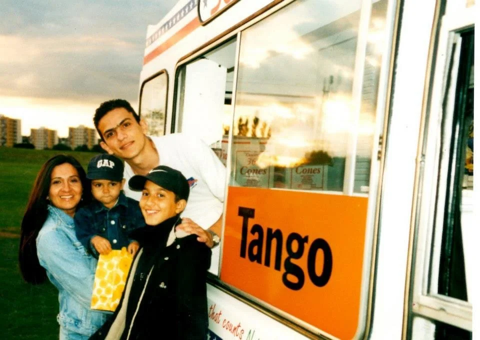 INEZ, BABY CHLOE + COUSINS AT THE OG GUSSY&rsquo;S ICE CREAM VAN ON OUR LOCAL CLITTERHOUSE PLAYING FIELDS BACK IN 2001. HOLLYWOOD I MEAN CRICKLEWOOD ROYALTY SOME MAY SAY. OVER 20 YEARS LATER AND WE&rsquo;RE STILL SERVING UP MR WHIPPYS ONLY A FEW BABY