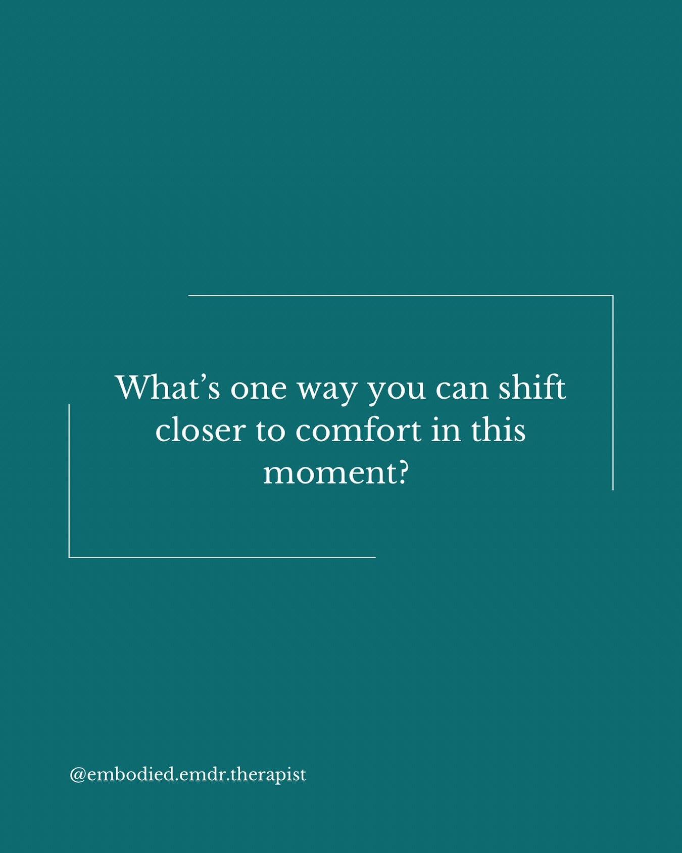 A quick check in to keep you present and embodied during your day 🌀

This could look like&hellip;
&mdash;Drinking water
&mdash;Adjusting your posture 
&mdash;Taking a screen break 
&mdash;Finding a deep breath
&mdash;Doing a quick stretch 
&mdash;Gr