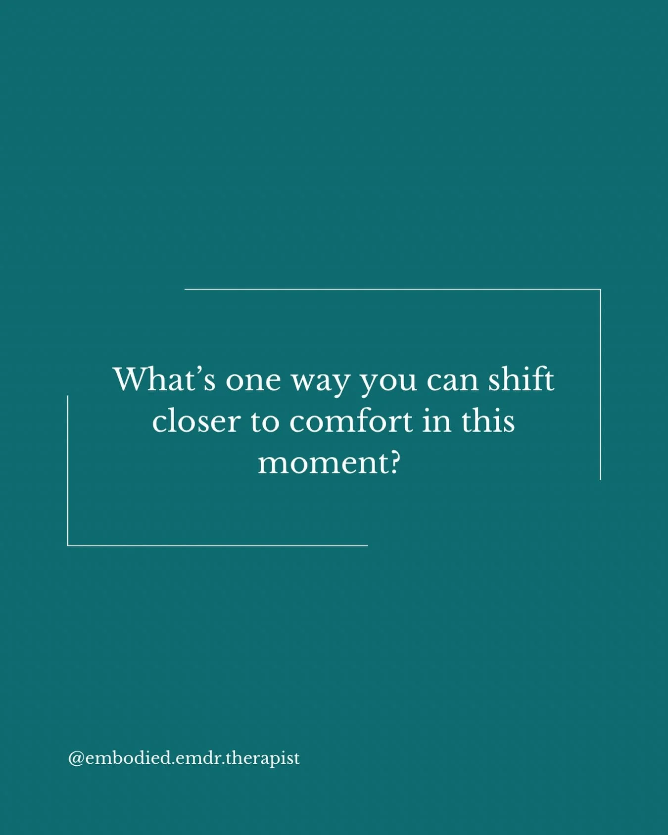 A quick check in to keep you present and embodied during your day 🌀

This could look like&hellip;
&mdash;Drinking water
&mdash;Adjusting your posture 
&mdash;Taking a screen break 
&mdash;Finding a deep breath
&mdash;Doing a quick stretch 
&mdash;Gr