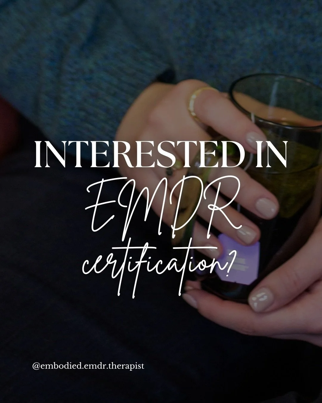 ✨EMDR Certification✨ offers the opportunity to refine your skills, deepen your understanding of the protocol, and strengthen your clinical decision-making across diverse presentations.

Ultimately, helping you cultivate more confidence and self-trust