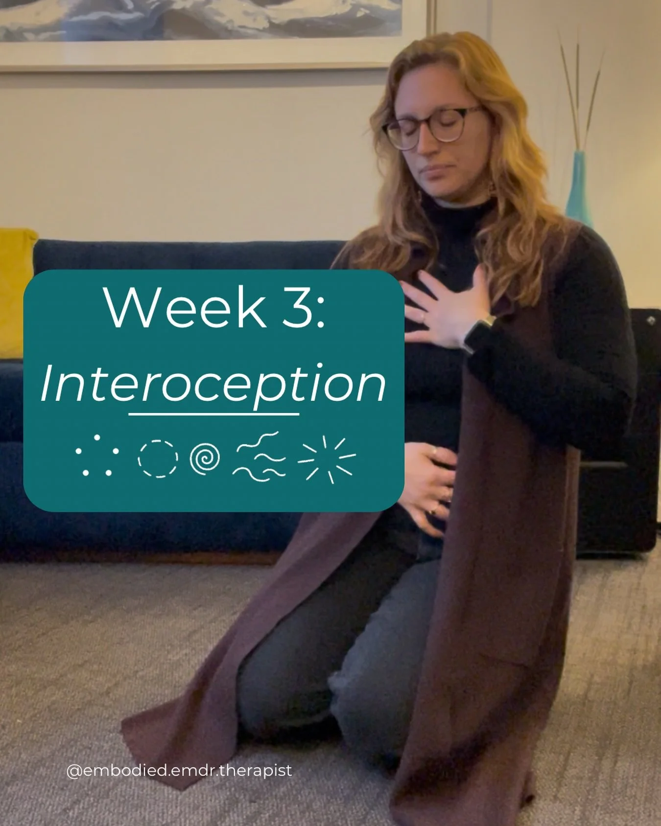 Week 3 of The Embodied Pathway: Interoception.

This is where we turn fully inward.

Interoception is your awareness of sensation from inside the body &mdash; heartbeat, breath, temperature, the quiet signal of hunger or fullness or unease. It&rsquo;
