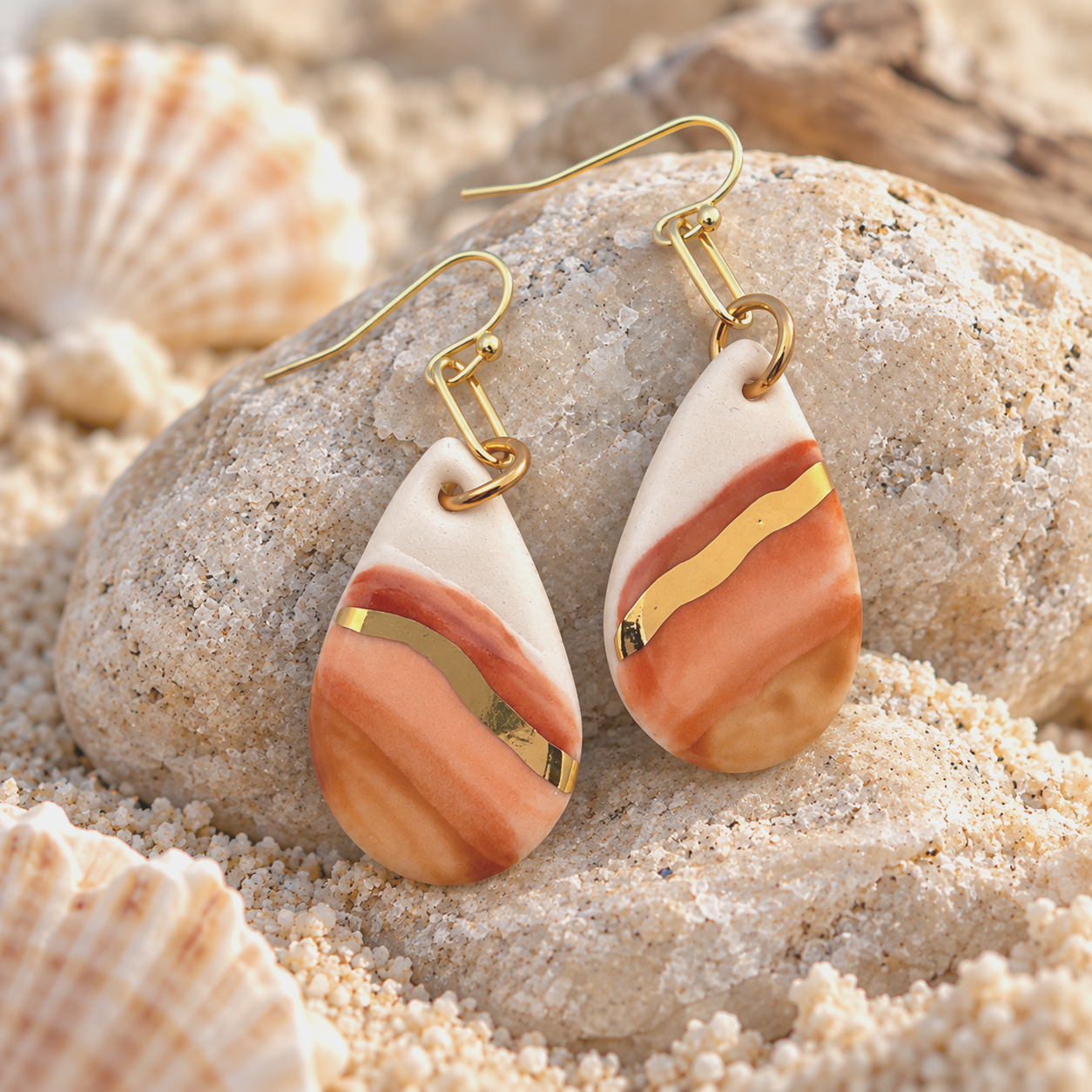 Spring Sunrise Teardrop Earrings
