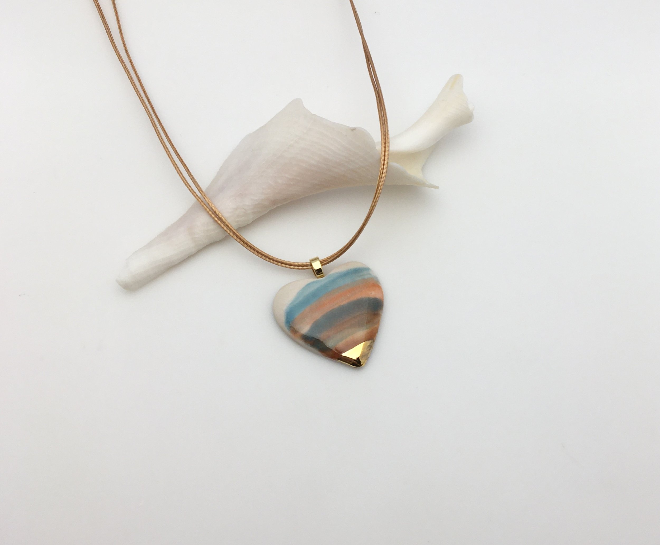 Sunset Landscape Heart Necklace