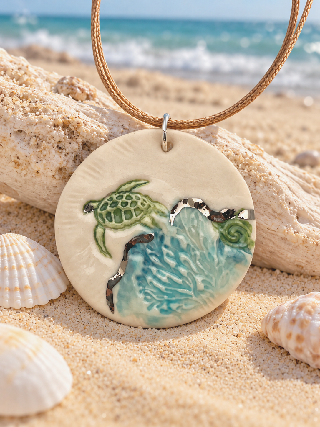 Sea Turtle Family Necklace