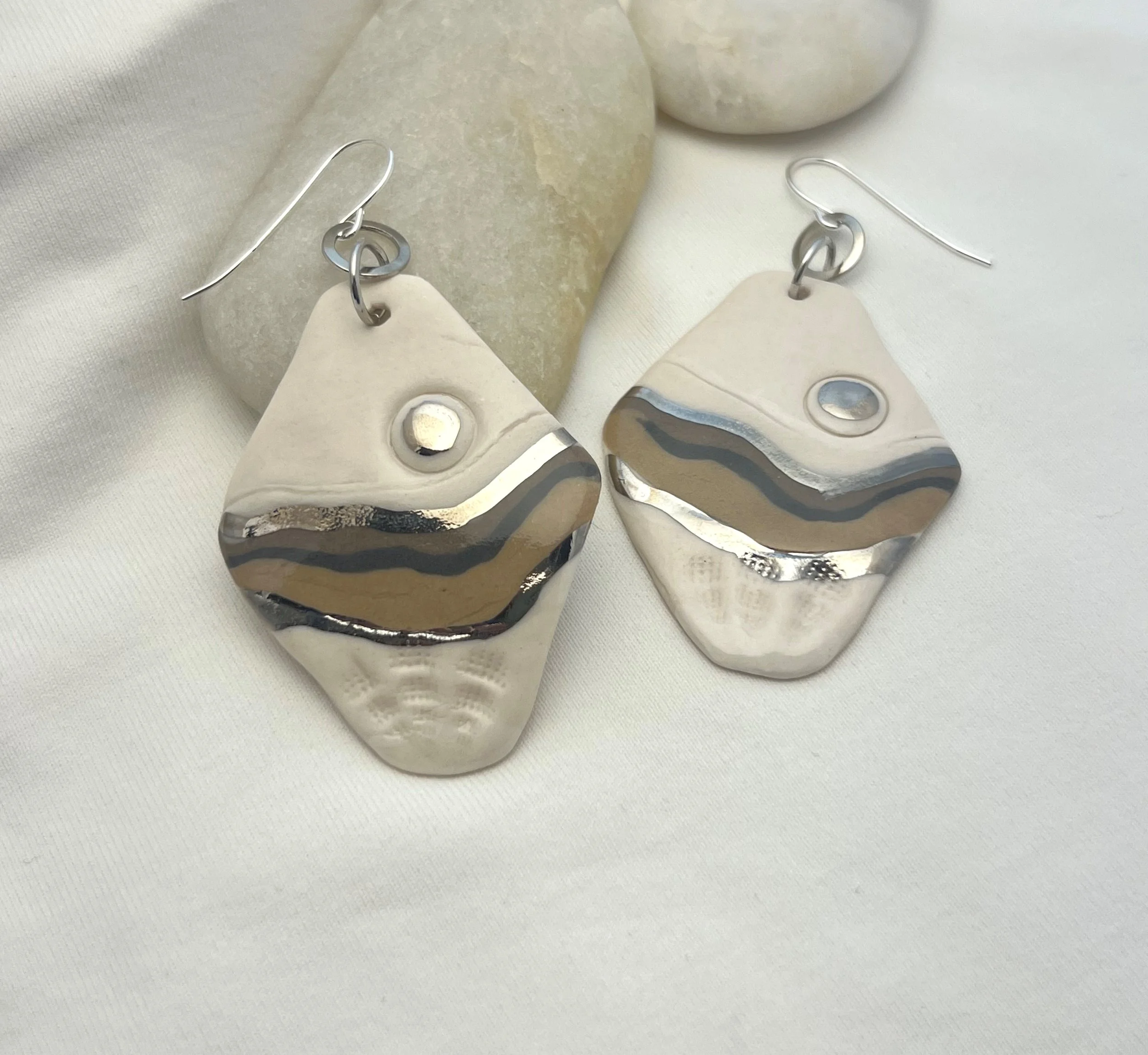 Earthy Elegance Porcelain Earrings