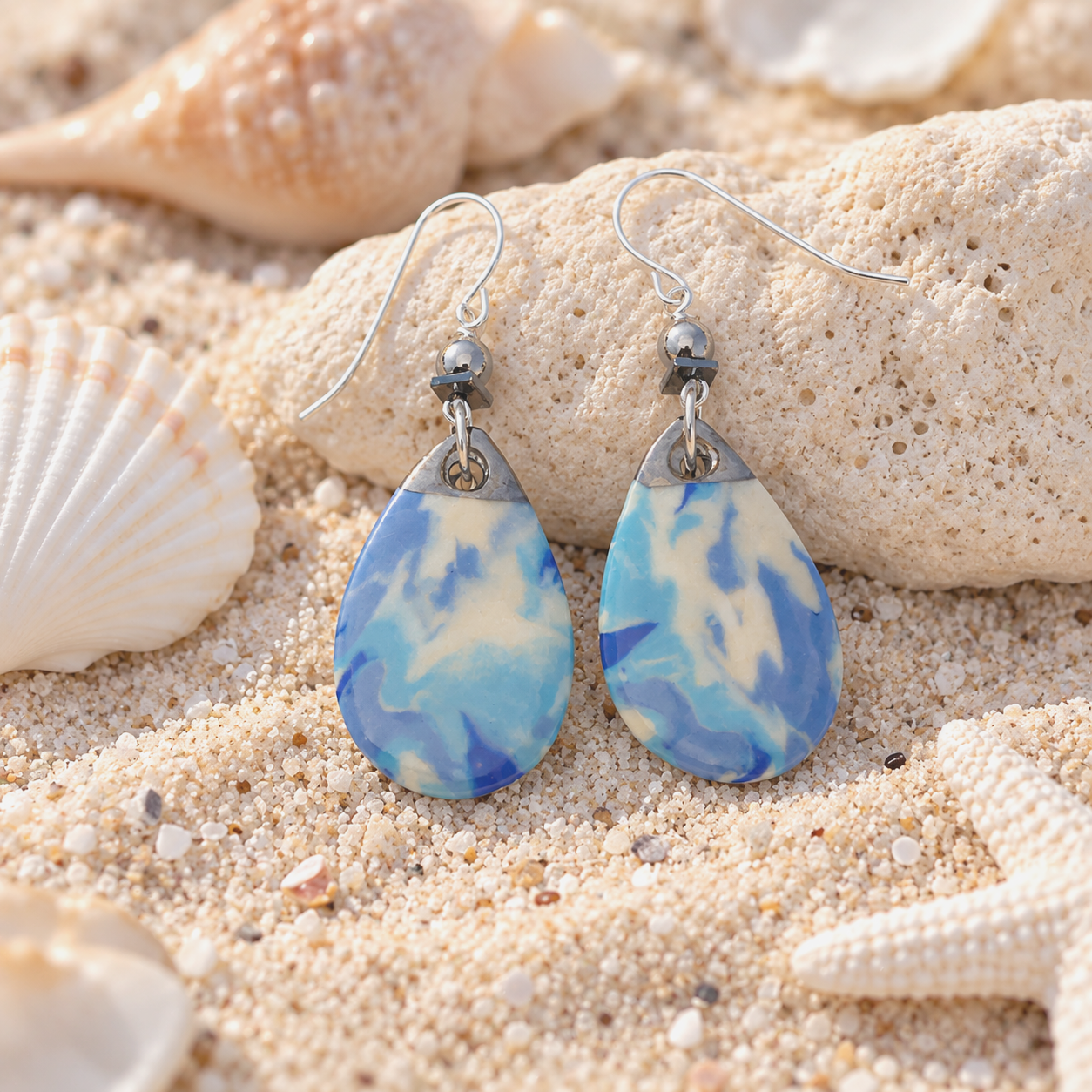 Oceanic Teardrop Earrings