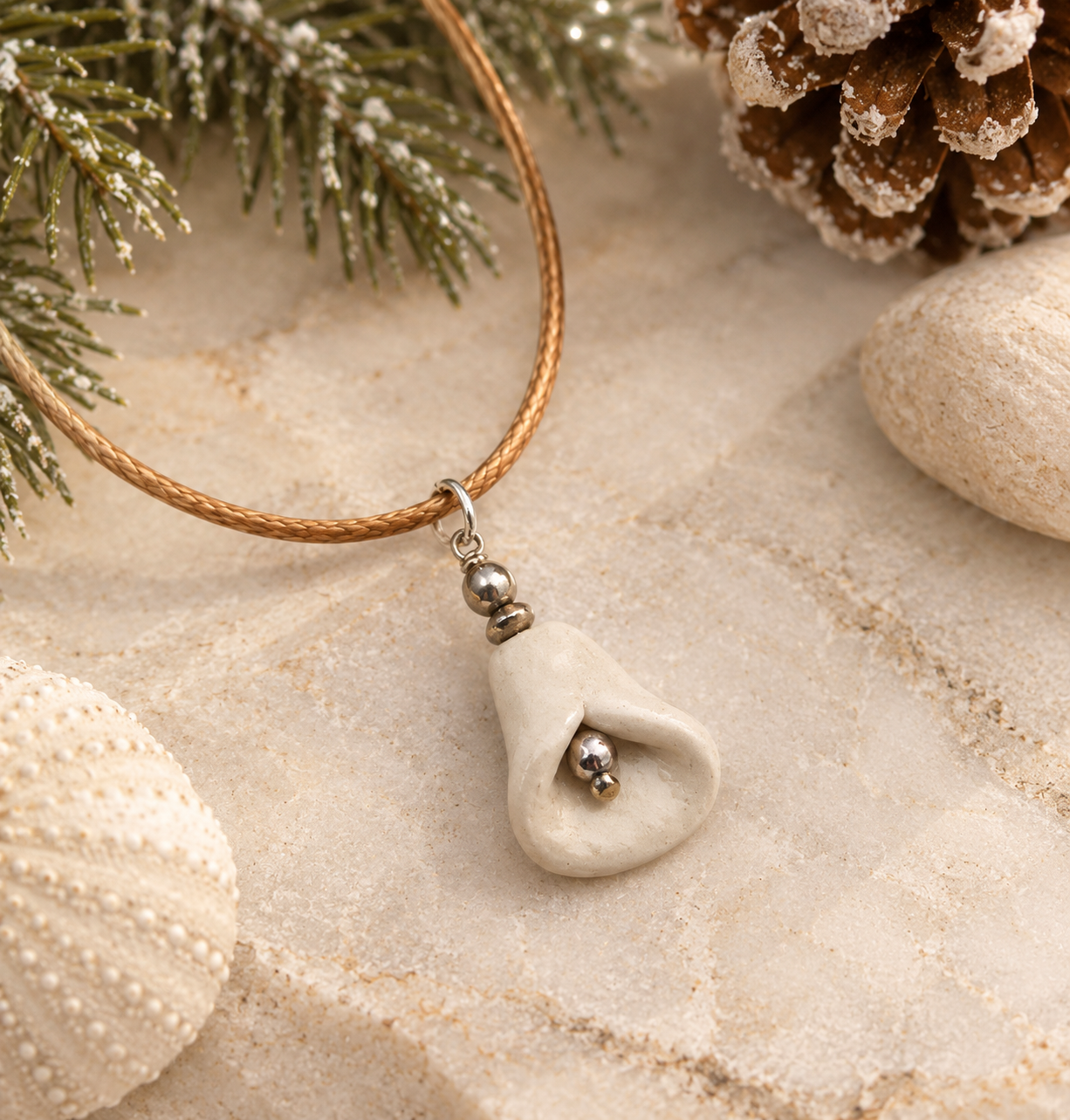 Rustic Snowy Ceramic Pendant Still Life.png