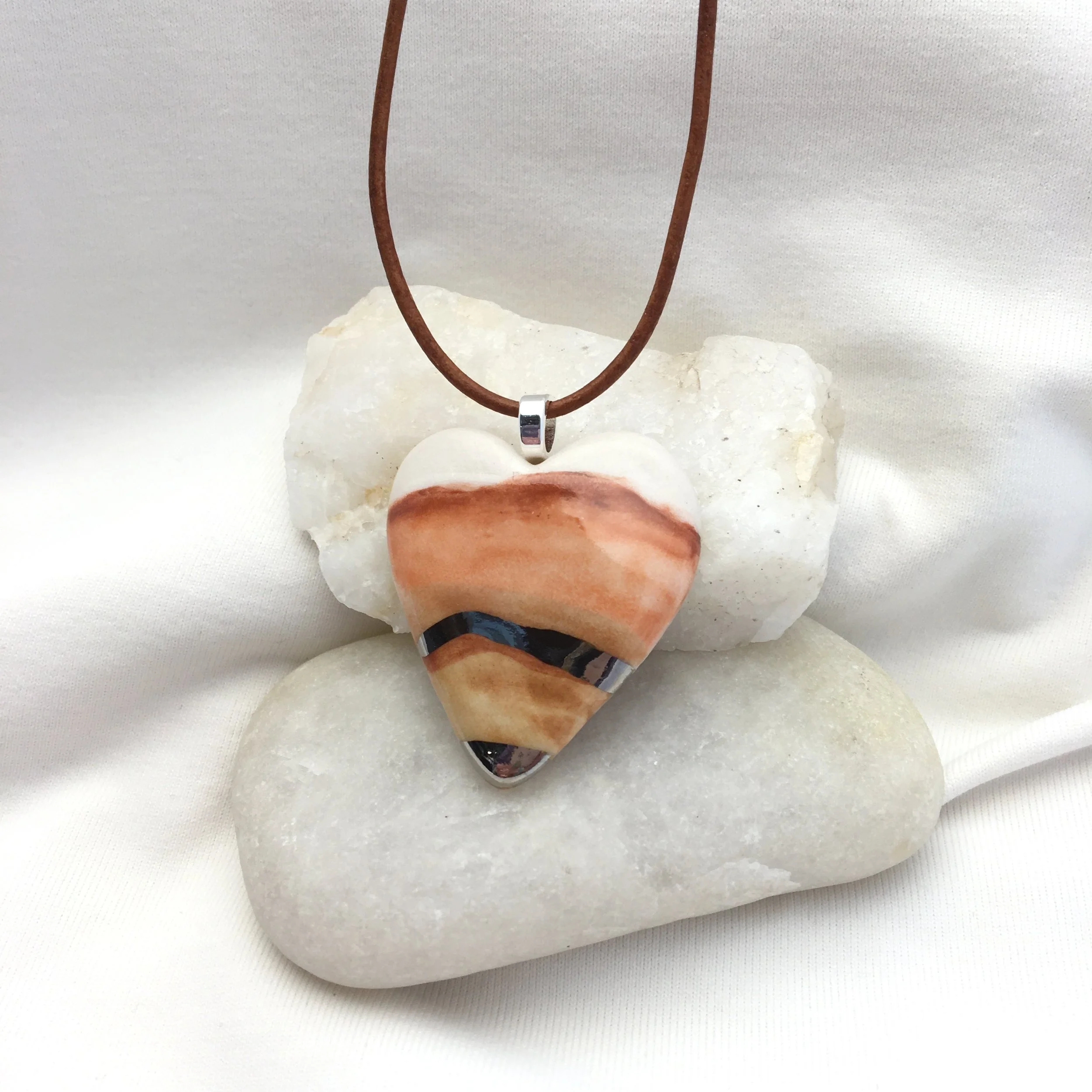 Desert Sunset Heart Necklace