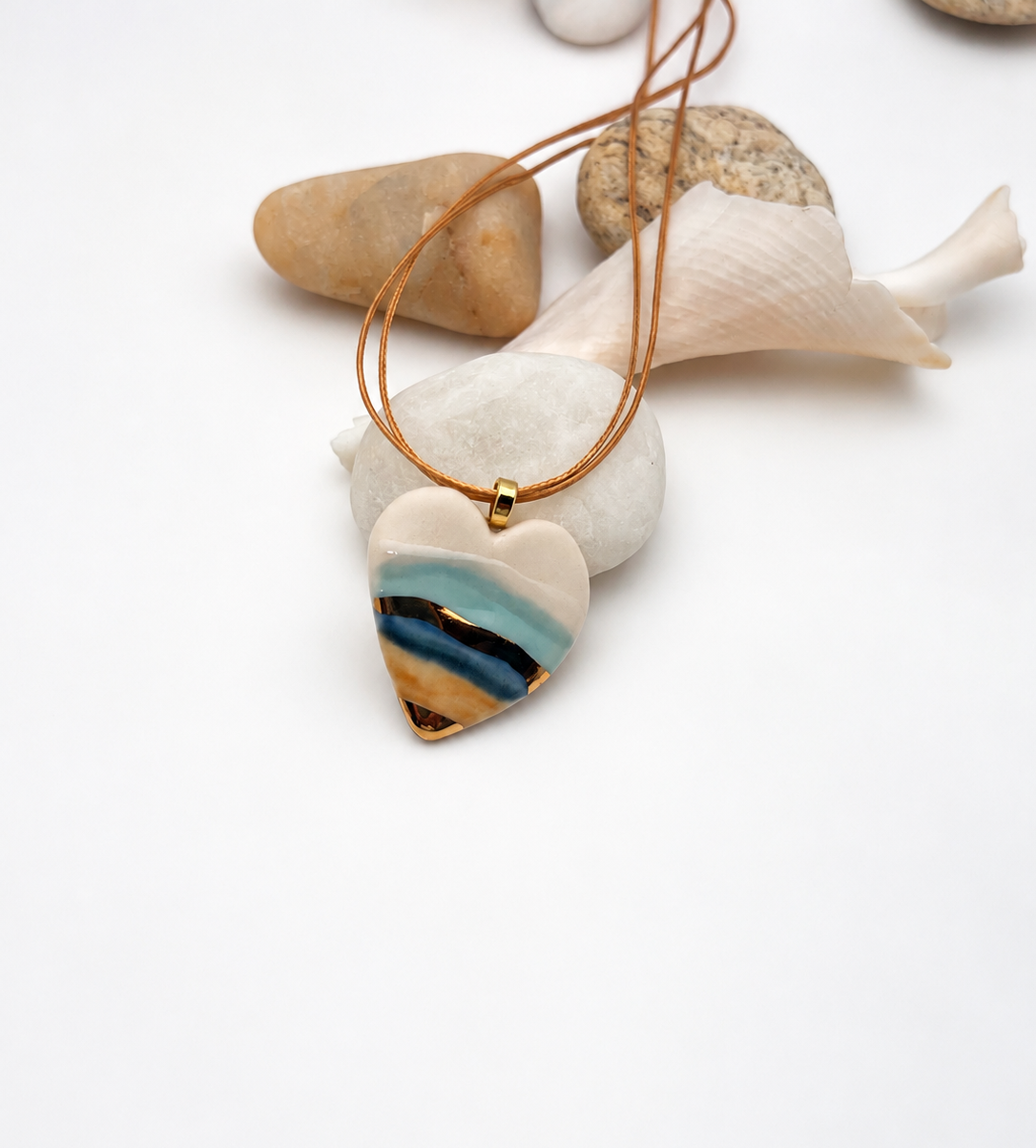 Ocean Tide Heart Necklace