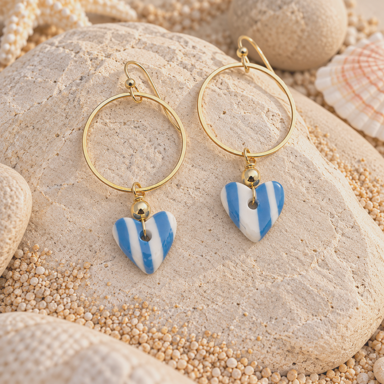 Candy Heart Hoop Earrings