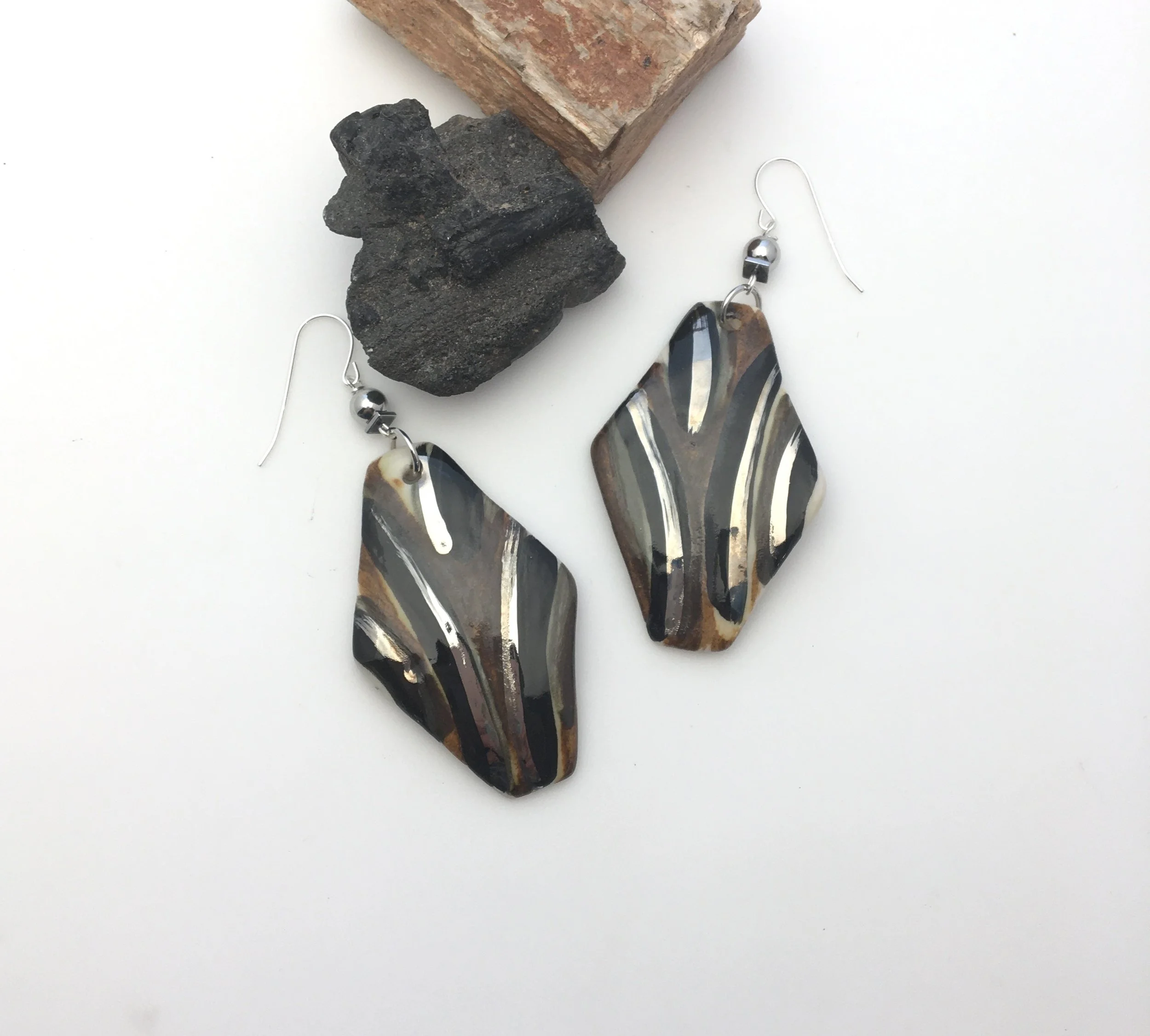 Earthy Elegance Modern Statement Earrings