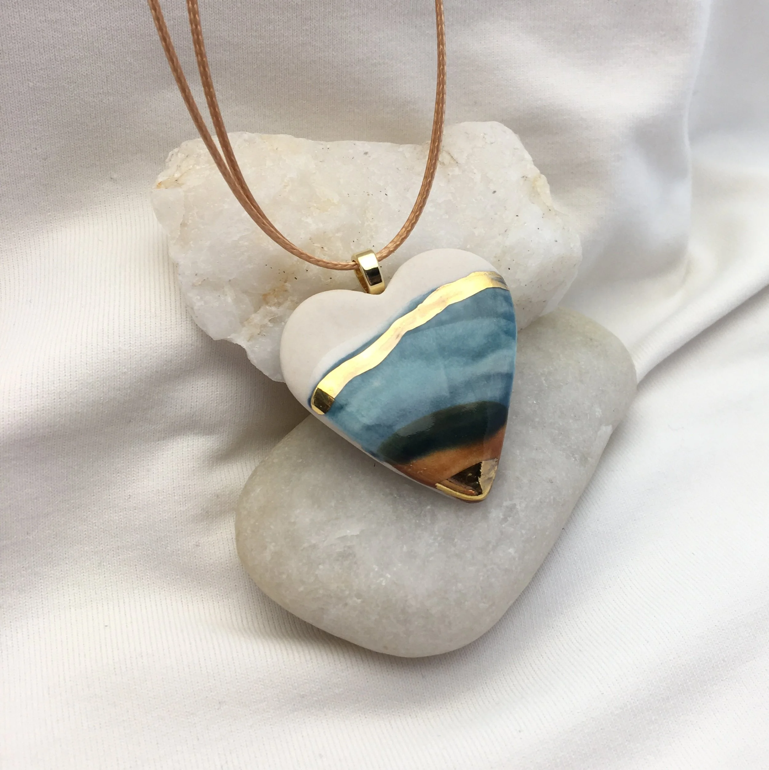 Ocean Tide Heart Necklace