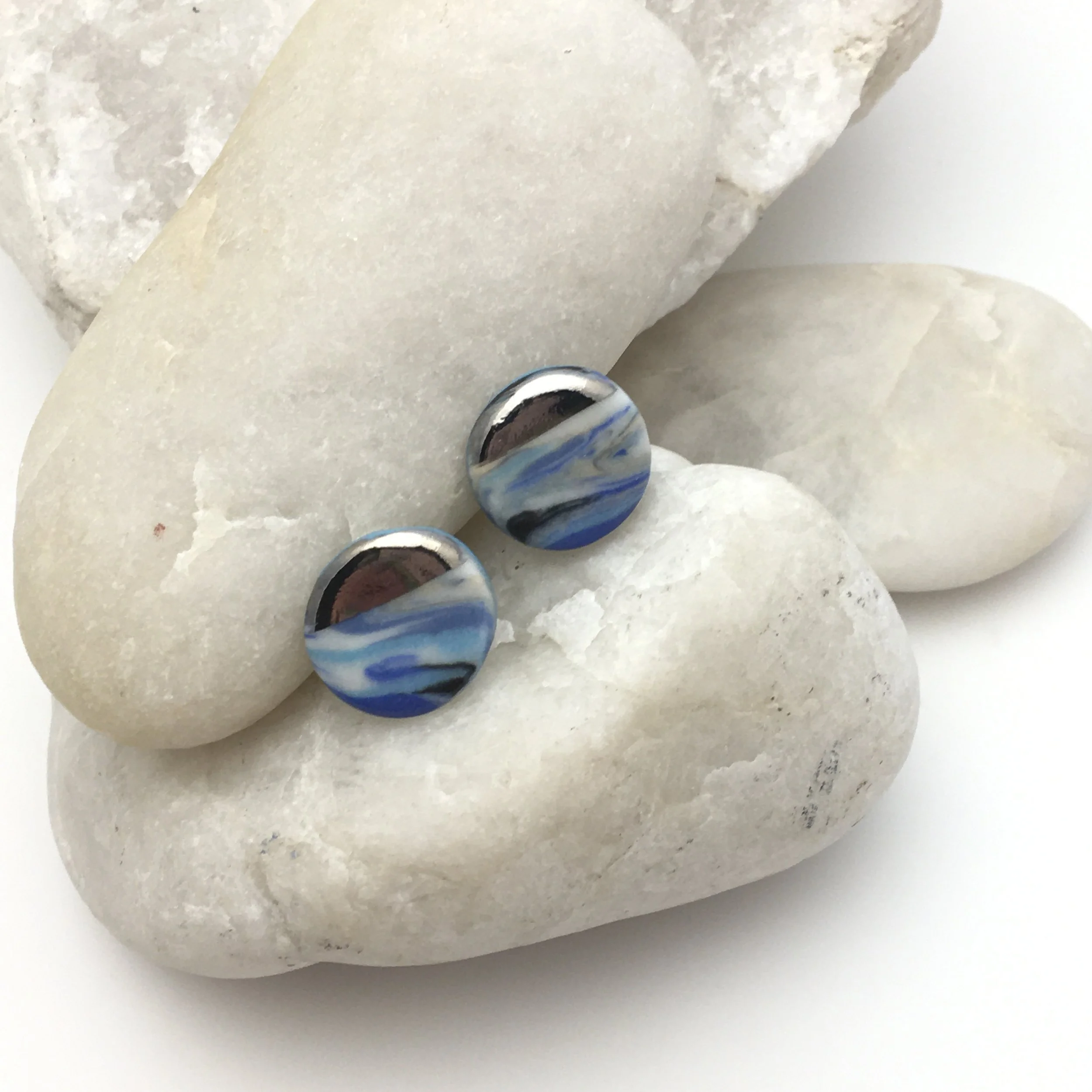 Coastal Button Earrings