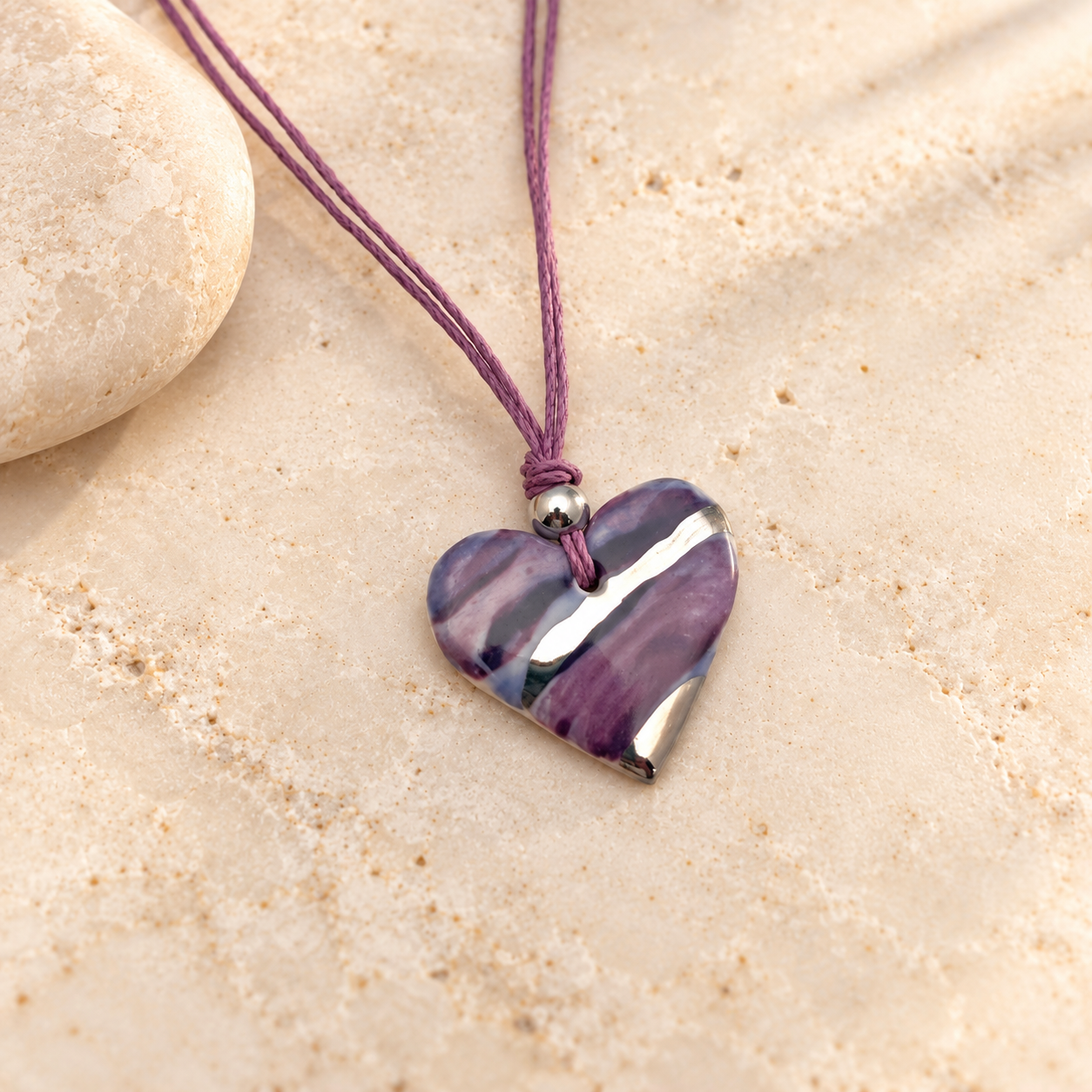 Plum Heart Necklace