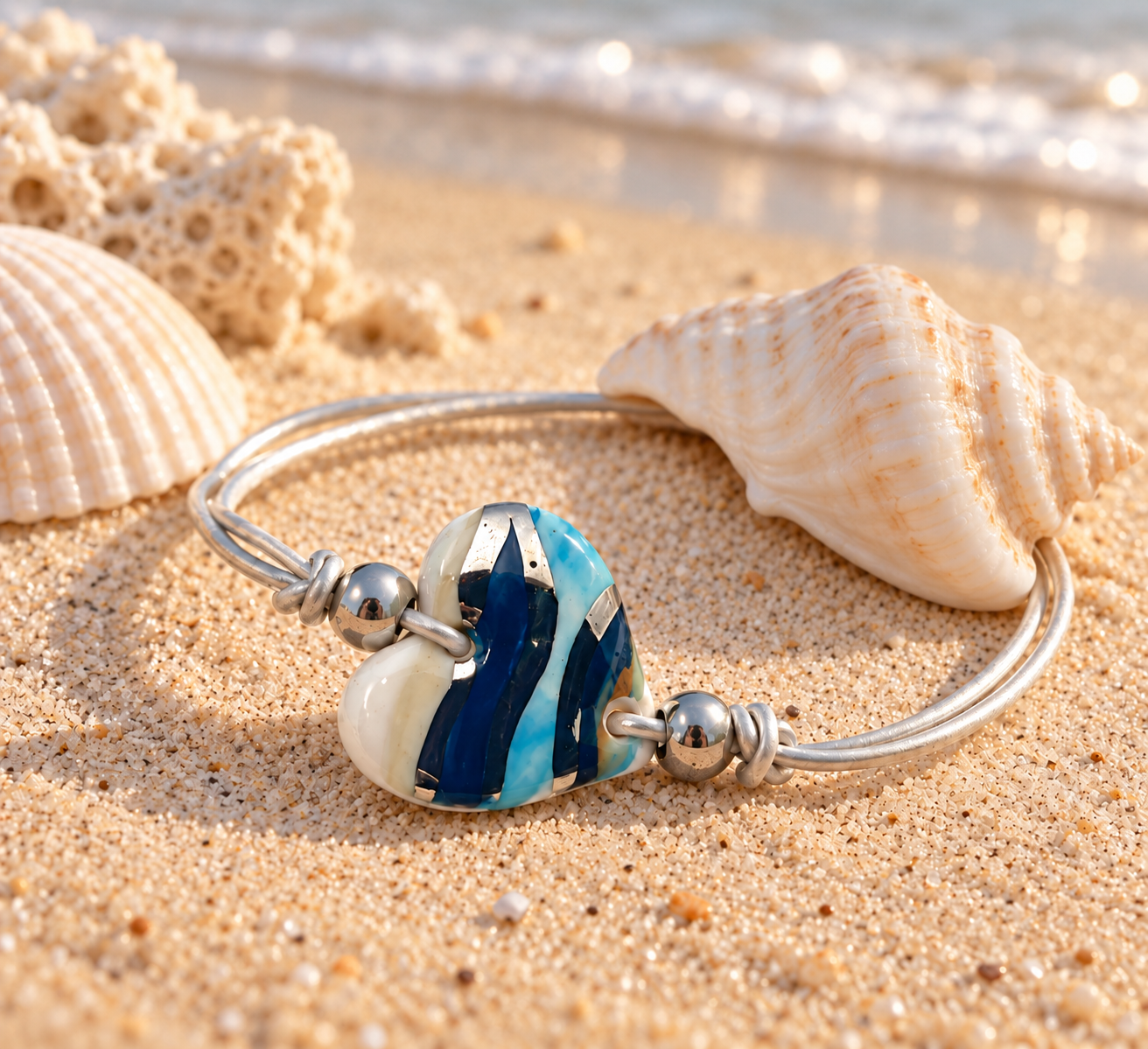 Seaside Heart Bracelet and Shell.png