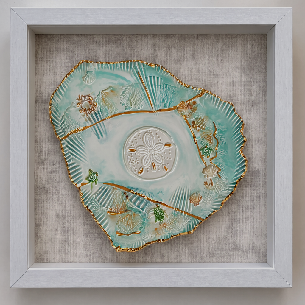 'Life is a Mystery' Hand-Painted Seascape Art