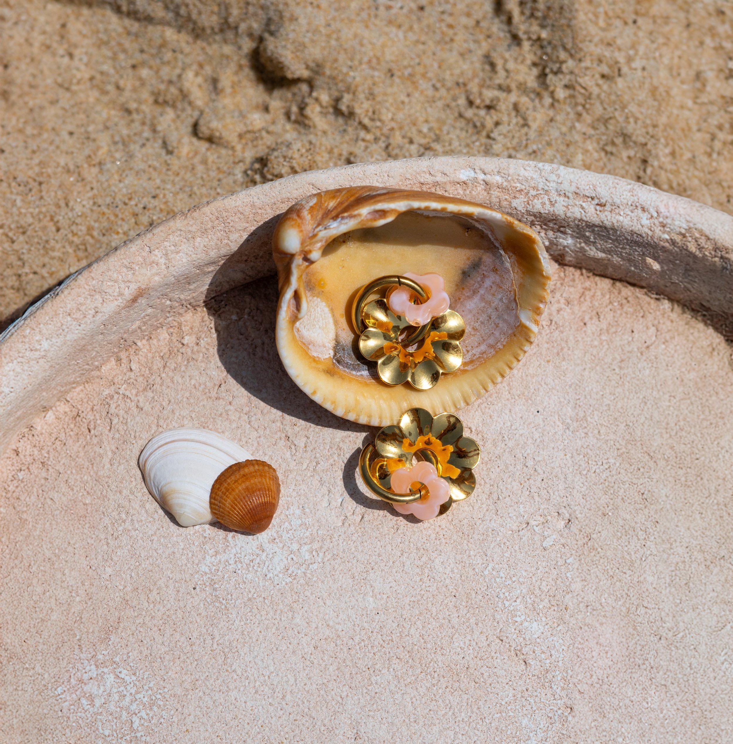 Boucles d'oreille Aquenollai Rose