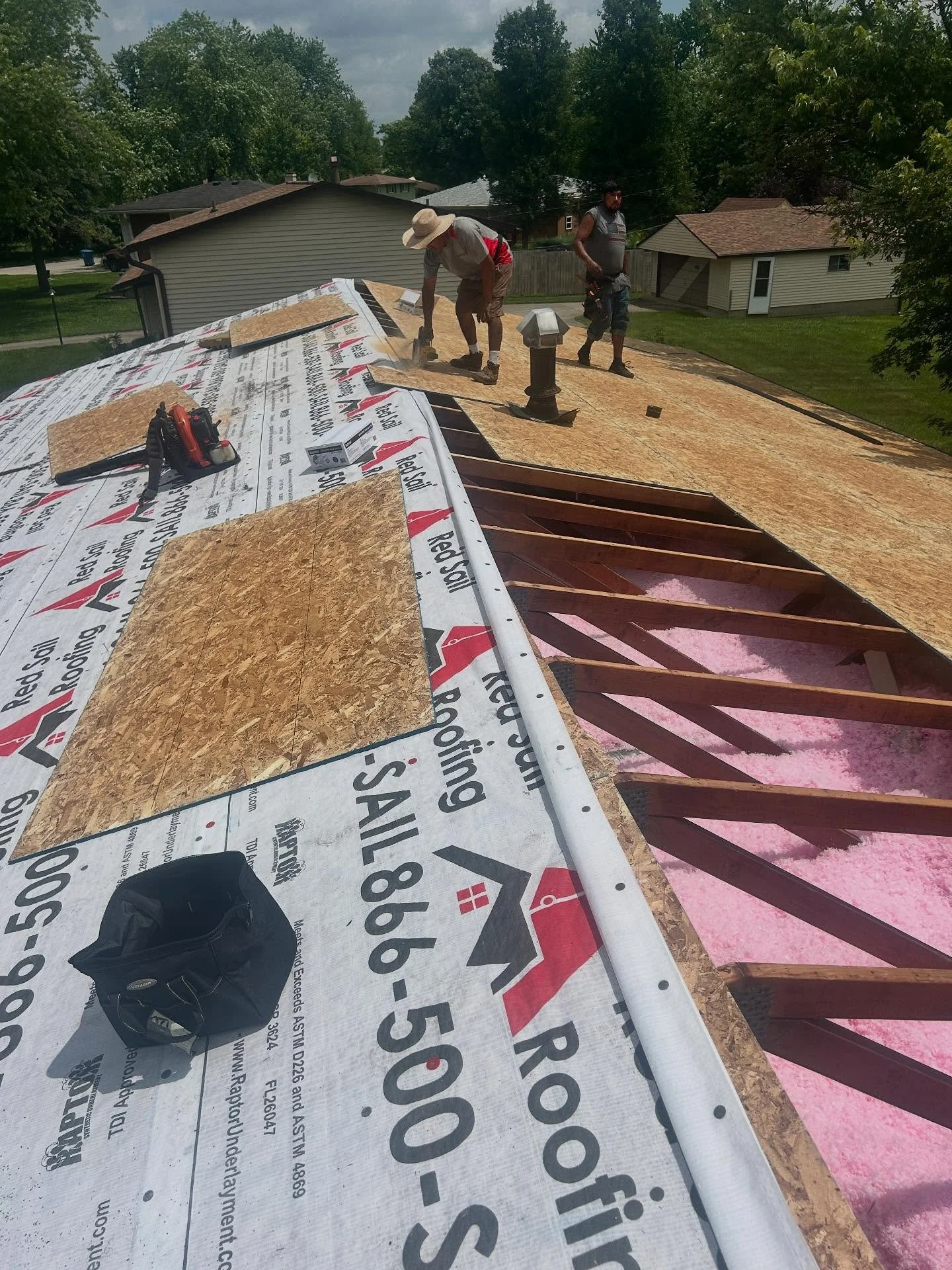 The best time to blow insulation in is when you&rsquo;re doing a complete redeck roof replacement 🚩#redsailroofing