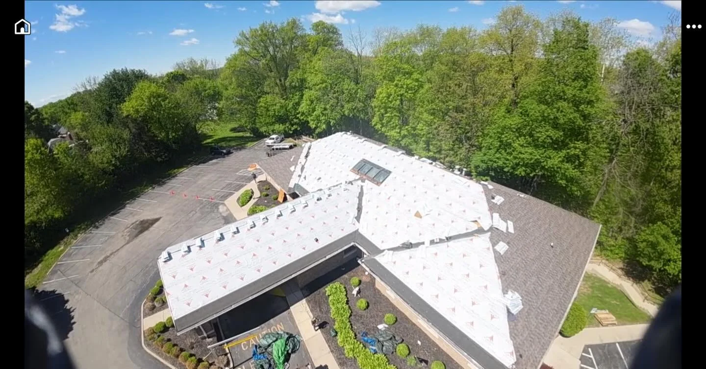 Beautiful day 2 of installing this medical practices new and improved roofing system🚩#redsailroofing #ikodynasty