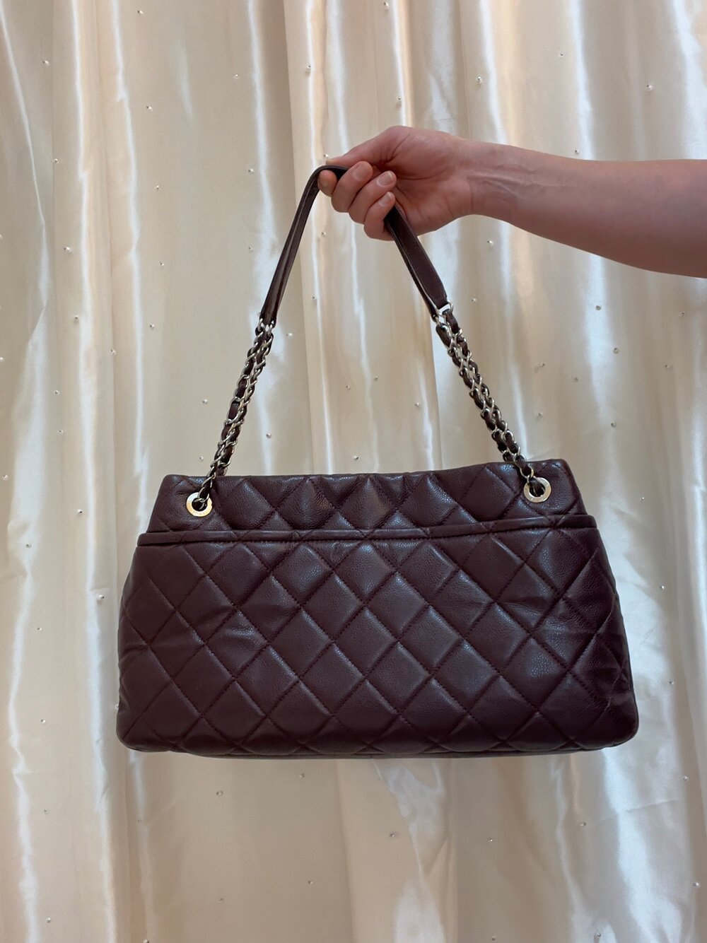 Chanel Timeless CC Soft Tote Ouilted Caviar large Burgundy — MISS LULALA