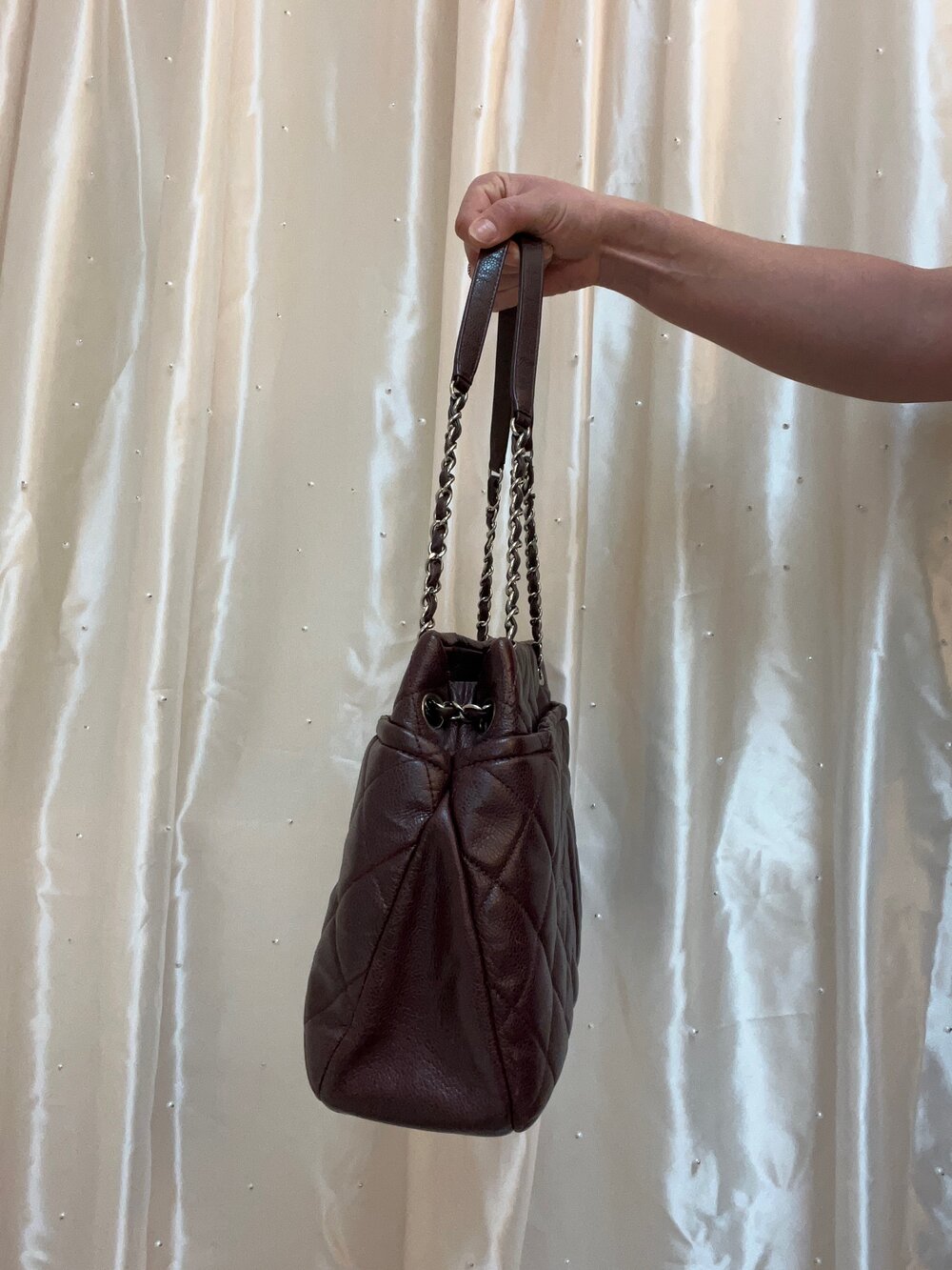 Chanel Timeless CC Soft Tote Ouilted Caviar large Burgundy — MISS LULALA