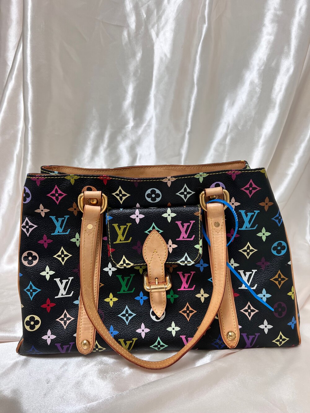 Louis Vuitton Black Multicolor Aurelia MM Shoulder Bag