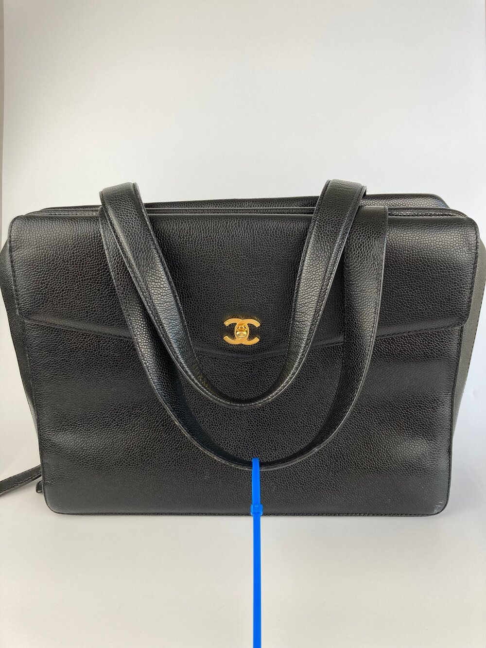 Chanel Vintage CC Zip Around Briefcase Caviar Large — MISS LULALA