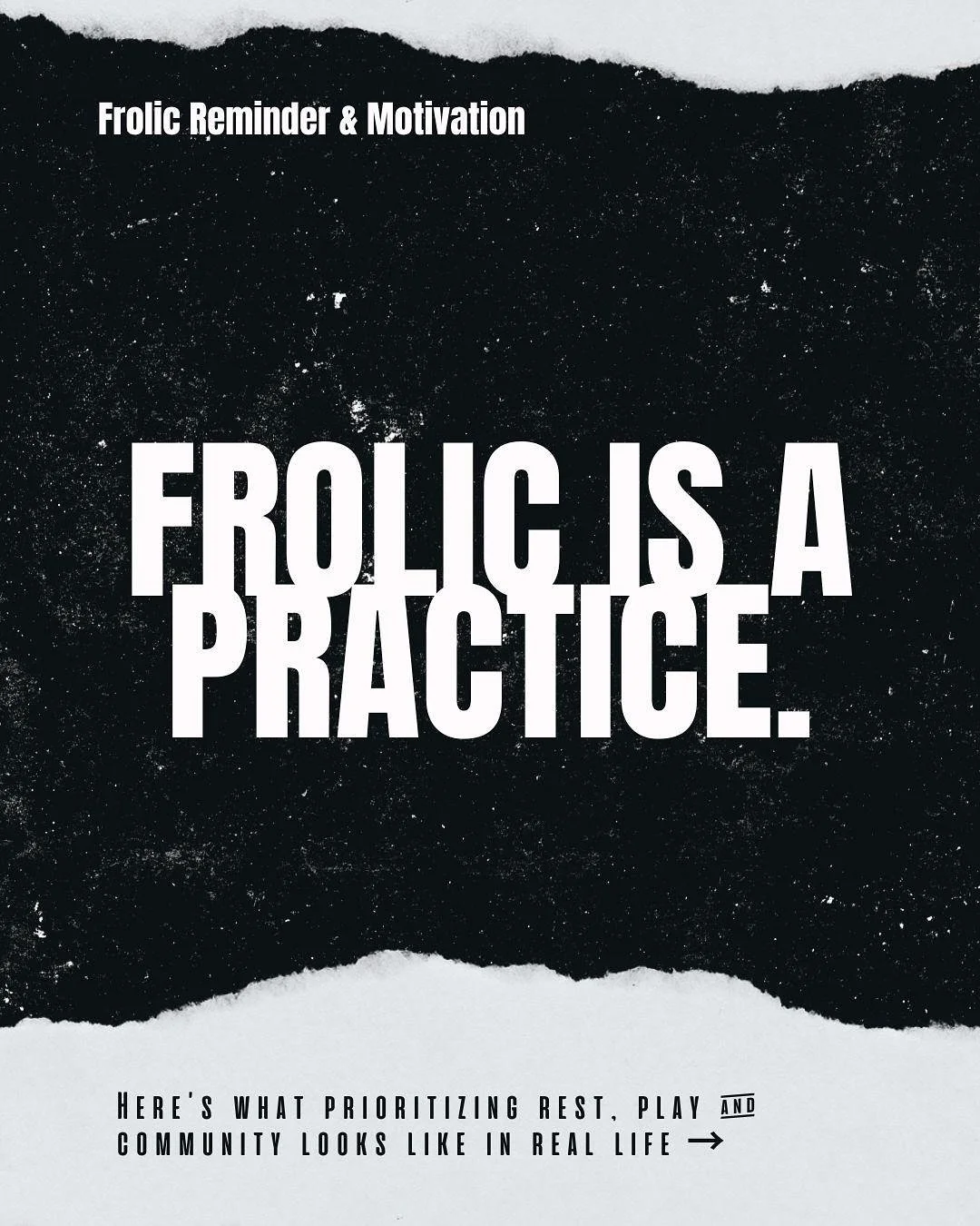 Shit is wild, but WE don&rsquo;t have to be. 

Choosing to create a PRACTICE of frolicin&rsquo; in spite of this chaos is a way forward. 

Tag someone who needs this reminder 🫶🏽

#gofrolic