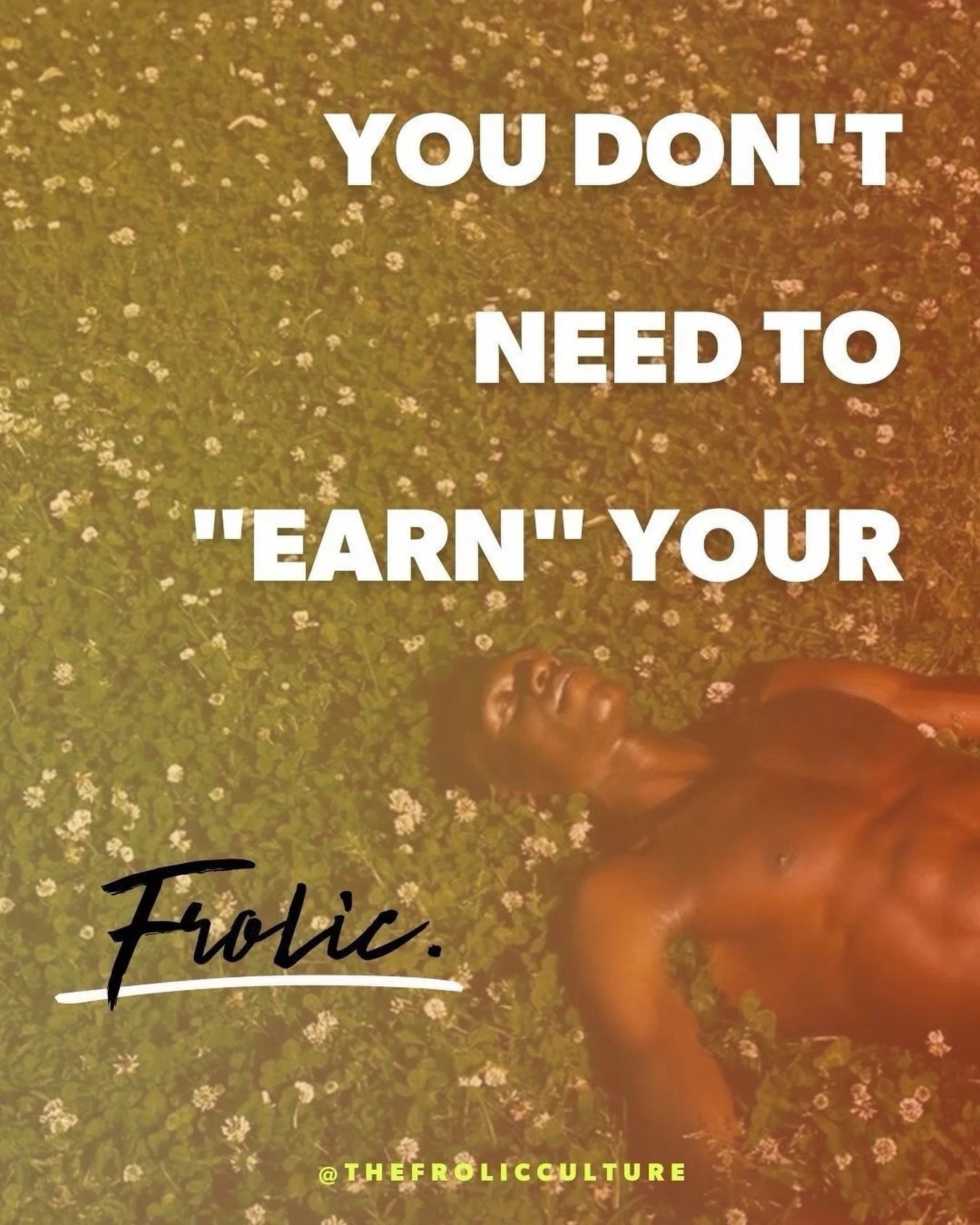 Rest and play aren&rsquo;t a reward for how hard you&rsquo;ve worked. These are things you&rsquo;re allowed to step into right now. 

So today, we dare you: do one thing just because it feels good. ✨

#FrolicCulture #RestIsResistance #BlackJoy #SoftL