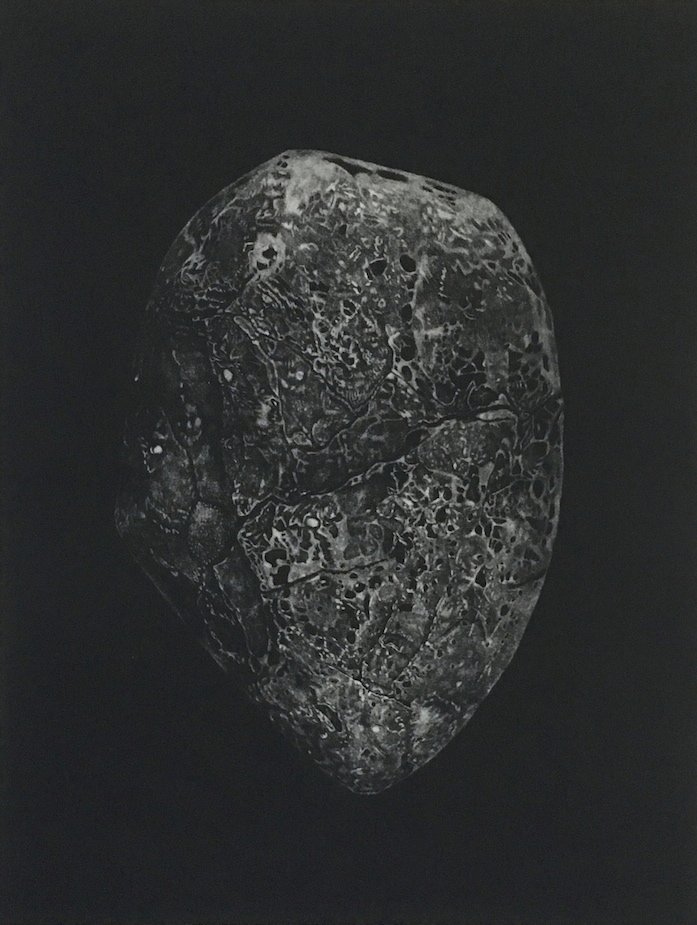 Quiet eons. Ed 10. 22.5x15 inches. Mezzotint on rag paper.