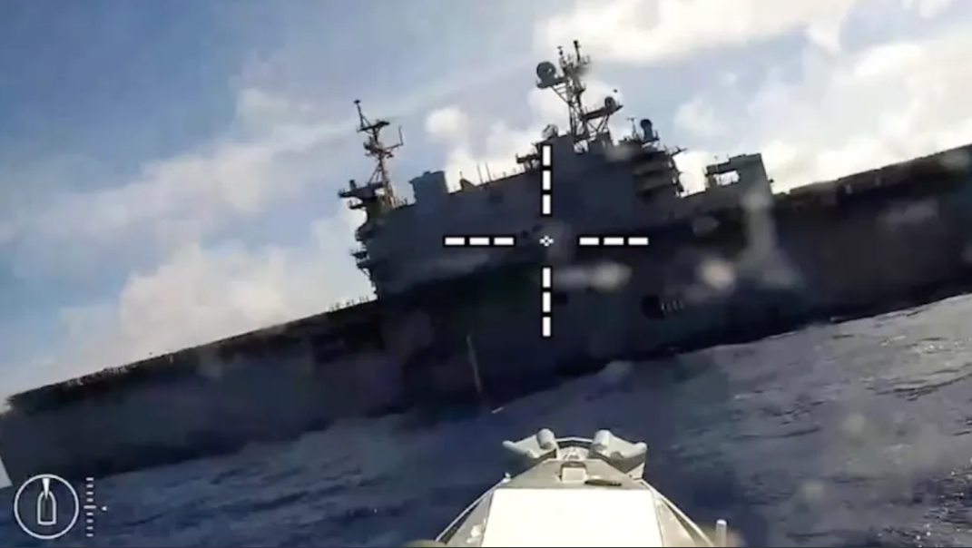 Navy’s GARC Kamikaze Drone Boat Blew A Hole In Ex-USS Peleliu During Sinking Exercise