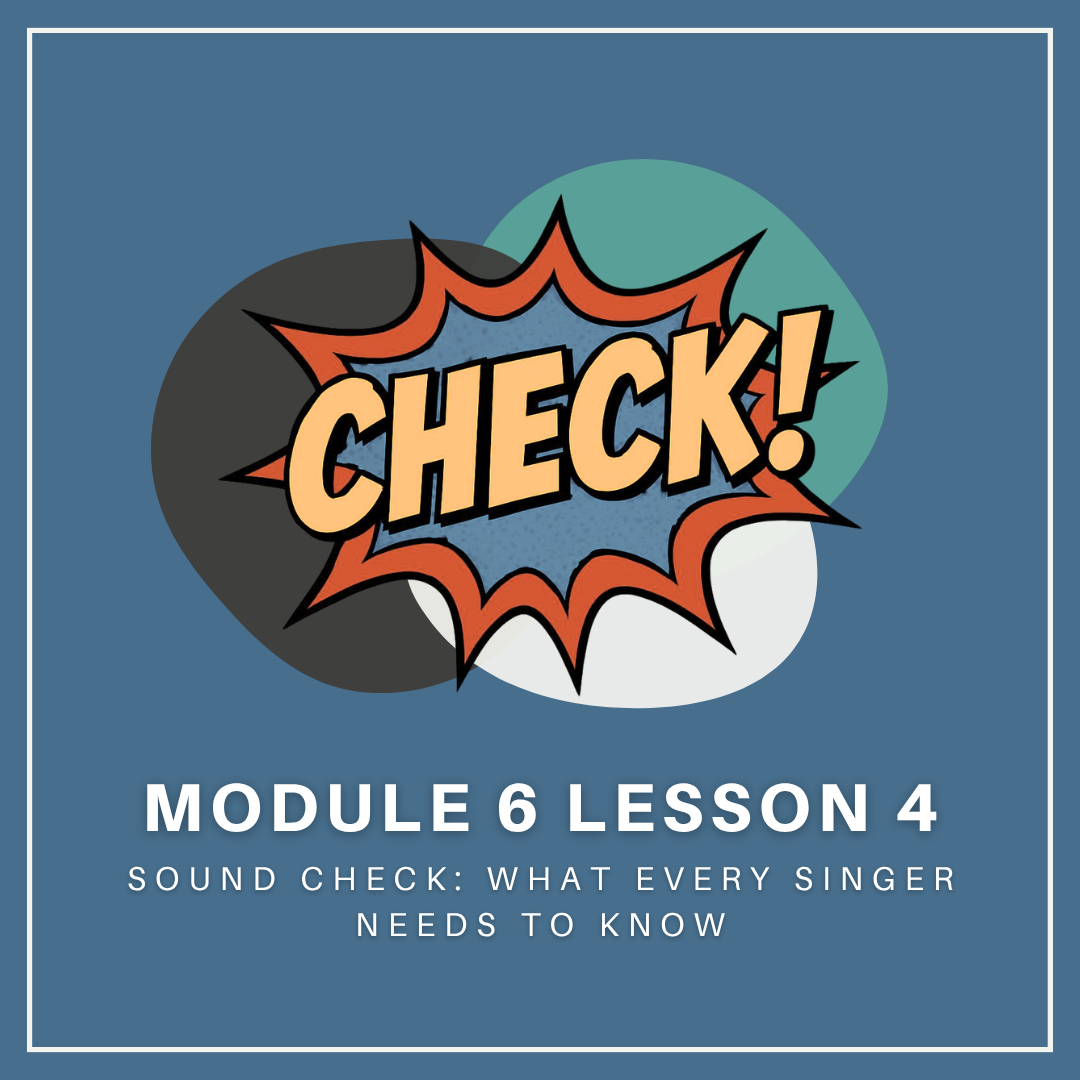 Module 6 Lesson 4: Sound Check: What Every Singer Needs To Know
