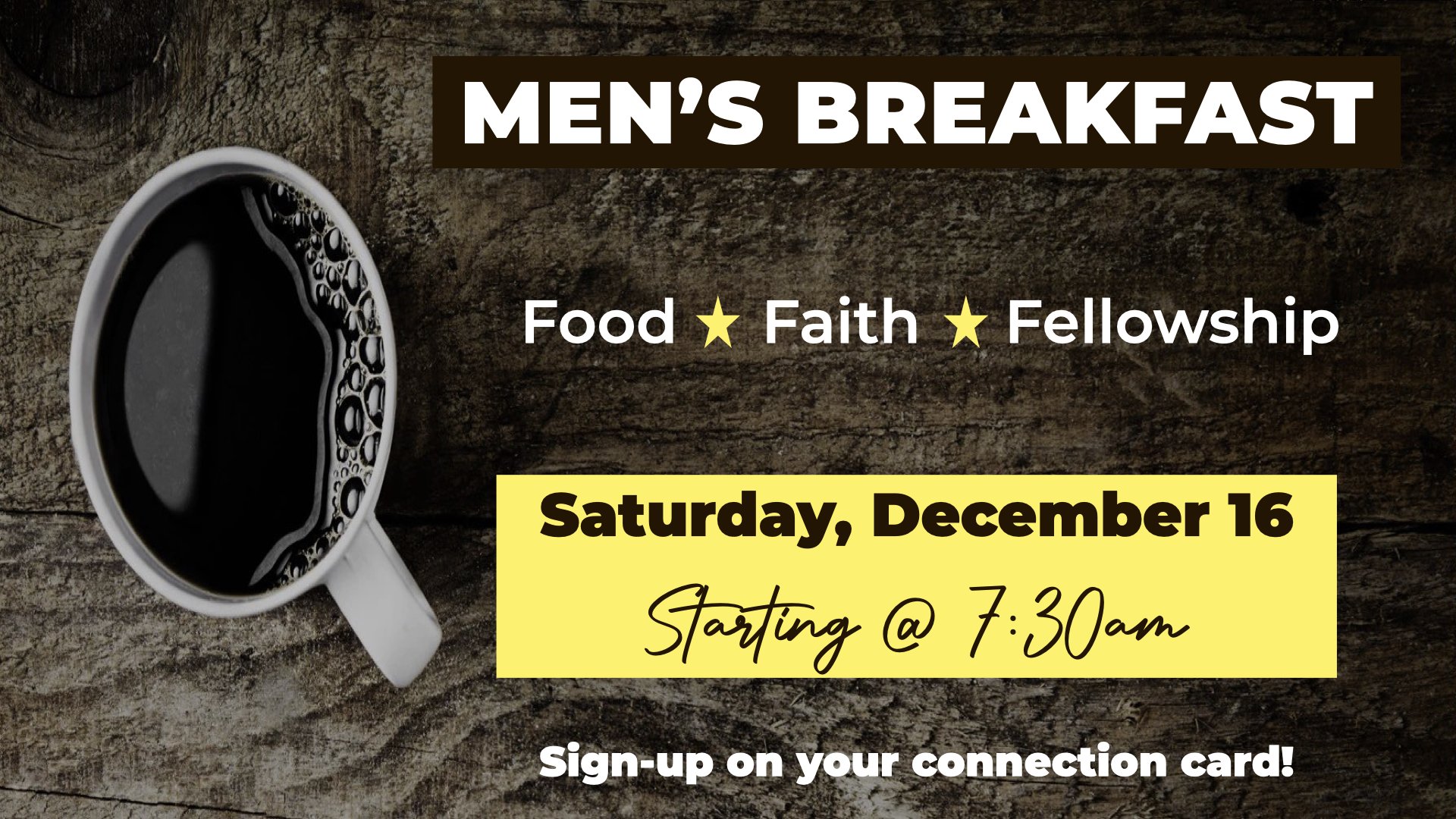 Men's Breakfast