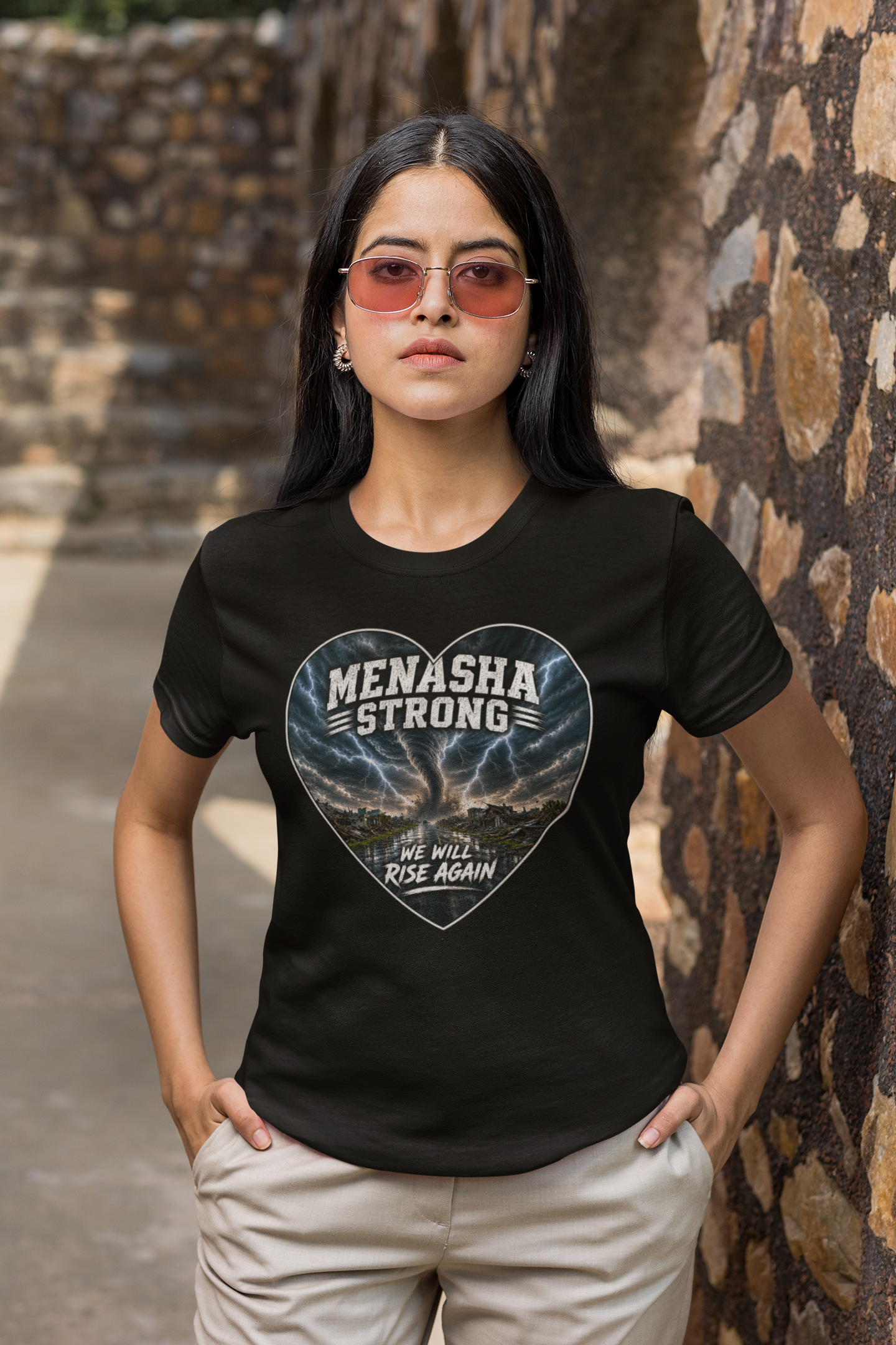 Menasha Strong T Shirt  Heart