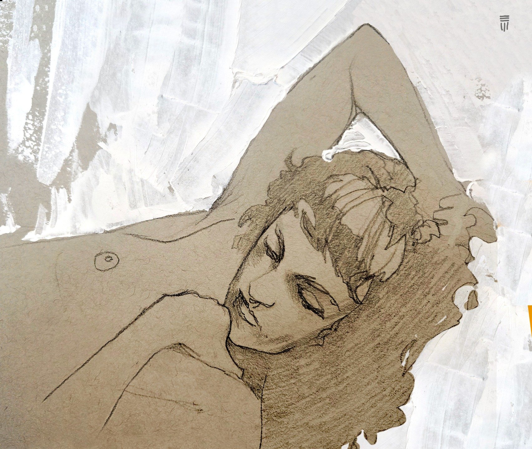 Safire
5-8-25
Mixed media on toned paper, drawn with the Scottish Borders Life Drawing Club
#LifeDrawing #FigureDrawing #ContemporaryArt #Sketching #FigurativeArt #Drawing #MixedMedia
#ModernArt #Illustration #Art #MindfulnessArt