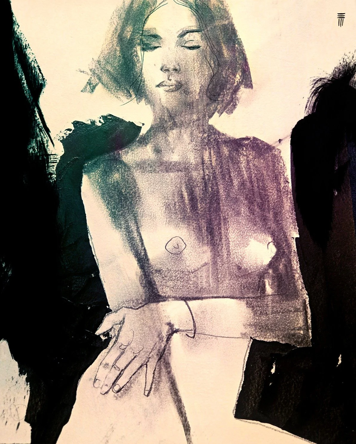 Catarina
8-19-25
With the Scottish Borders Life Drawing Club
Charcoal, ink, and acrylic
#LifeDrawing #FigureDrawing #ContemporaryArt #Sketching #FigurativeArt #Drawing #MixedMedia
#ModernArt #Illustration #Art